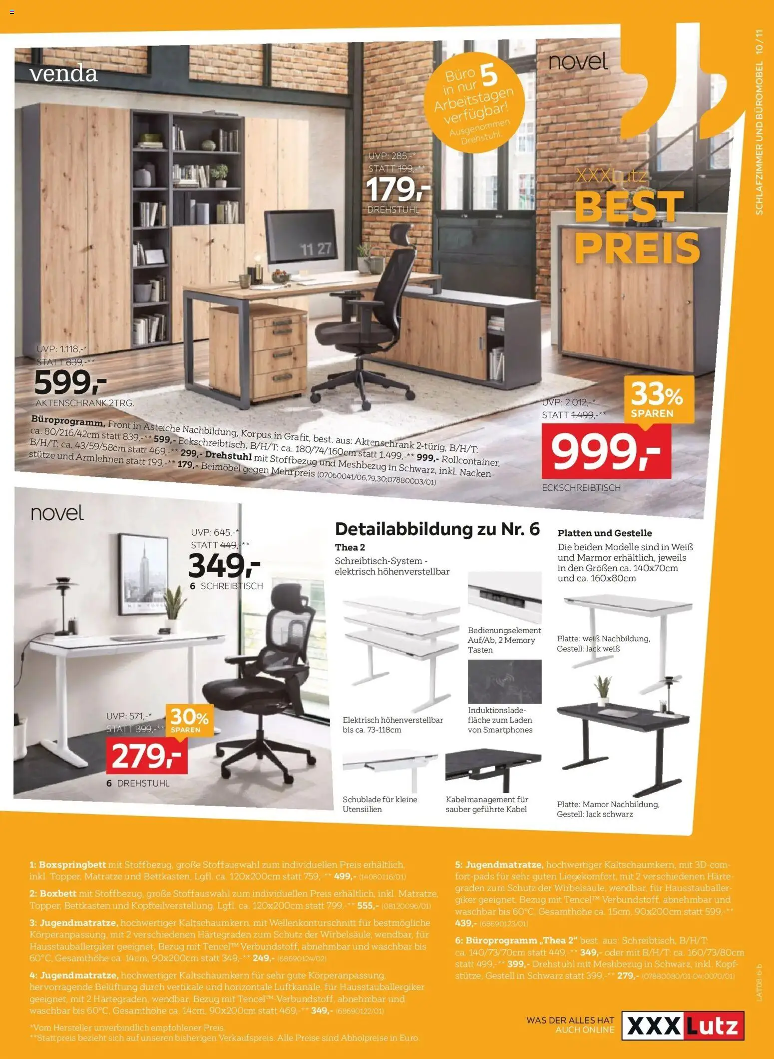 XXXLutz Best Preis gültig ab 04.08.2026 | Seite: 11 | Produkte: Nacken, Kabel, Matratze
