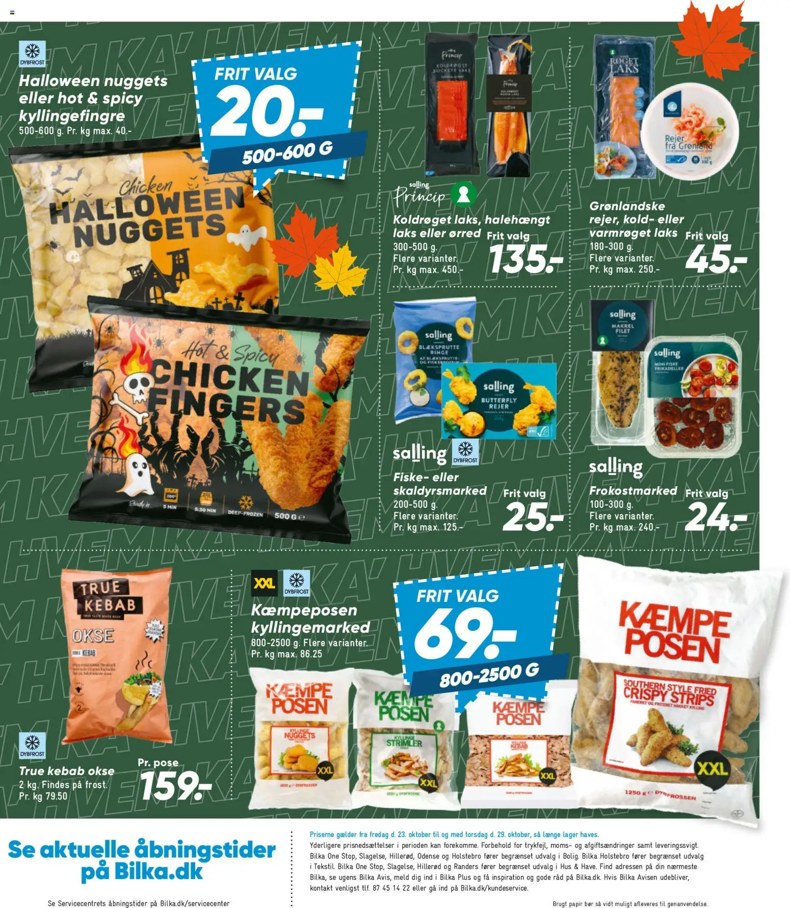 Bilka tilbudsavis – gyldig fra 23/10/2026 | Side: 19 | Produkter: Nuggets, Kebab, Frikadeller, Rejer
