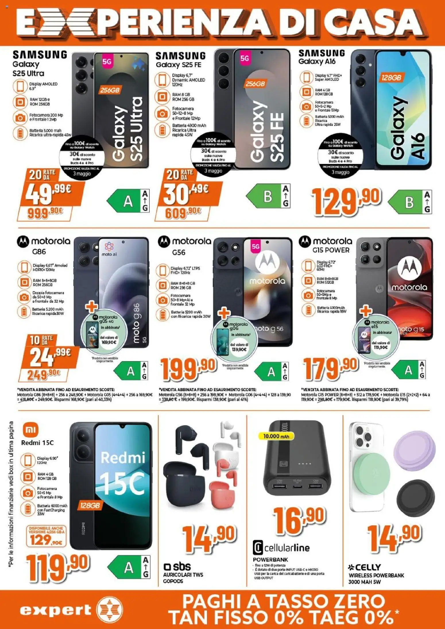 Volantino Expert del 09.04.2026 | Pagina: 4 | Prodotti: Auricolari, Fotocamera, USB, Caricabatterie