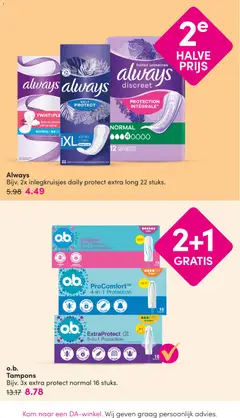 Da folder - Voorbeeld van een folder van Da, geldig van 10-08-2026 | Pagina: 20 | Producten: Kom, Inlegkruisjes, Panty, Tampons