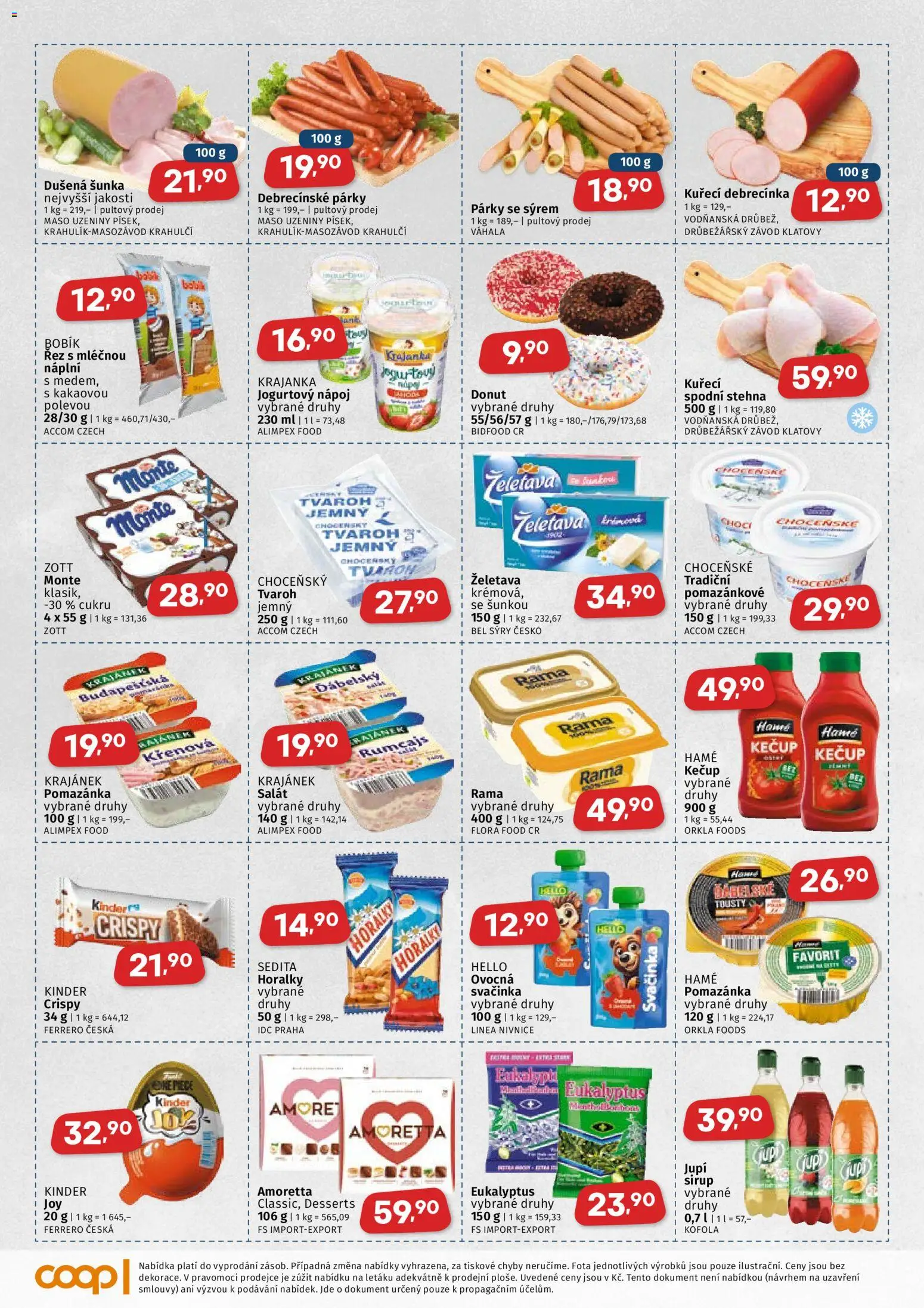 Coop leták - Středočeský region od 21.10.2026 | Strana: 2 | Produkty: Tousty, Kuřecí debrecínka, Pomazánka, Flora