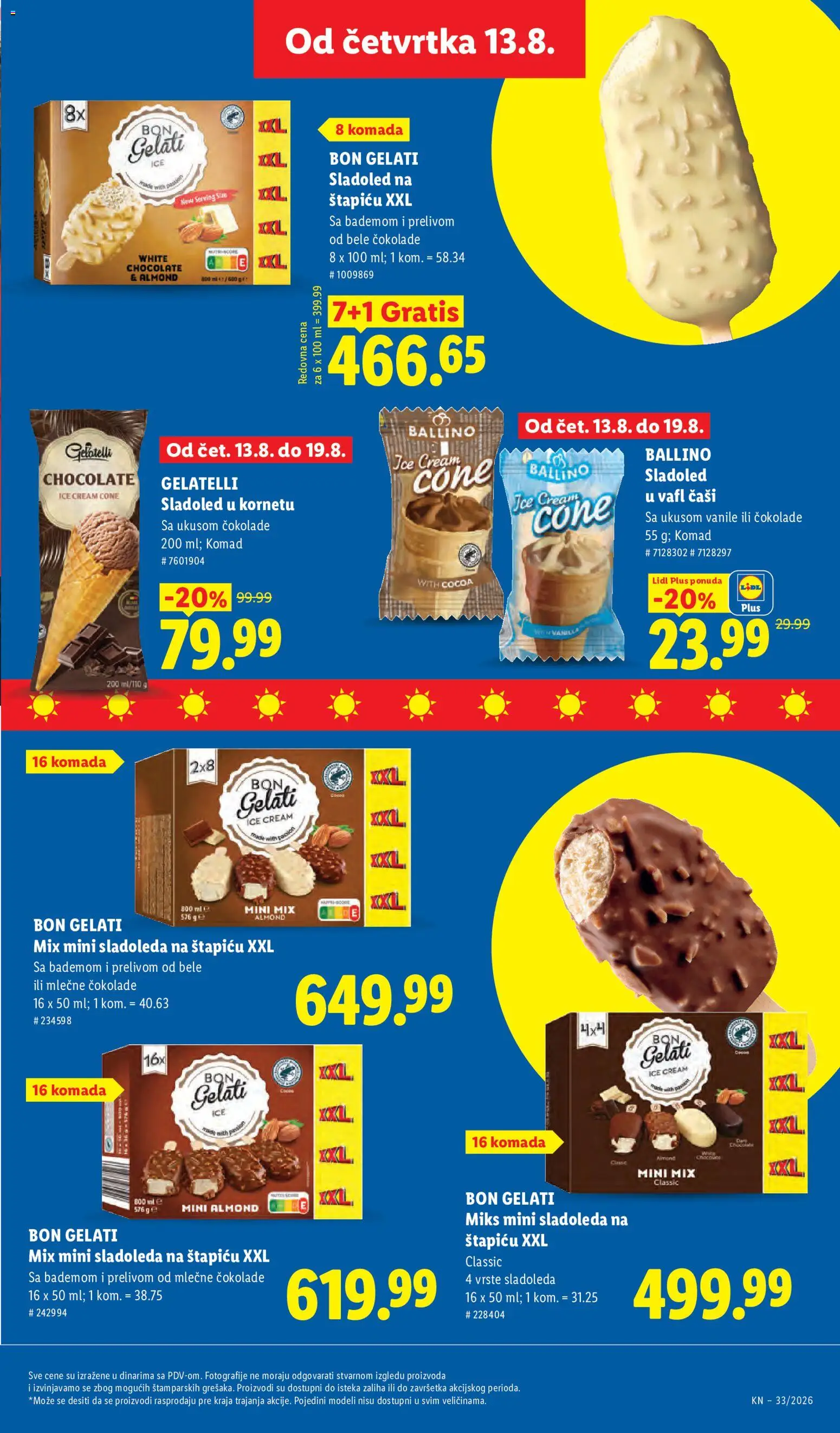 Lidl katalog - važi od 13.08.2026 | Strana: 47 | Proizvode: Vafl, Sladoled, Sladoled na štapiću