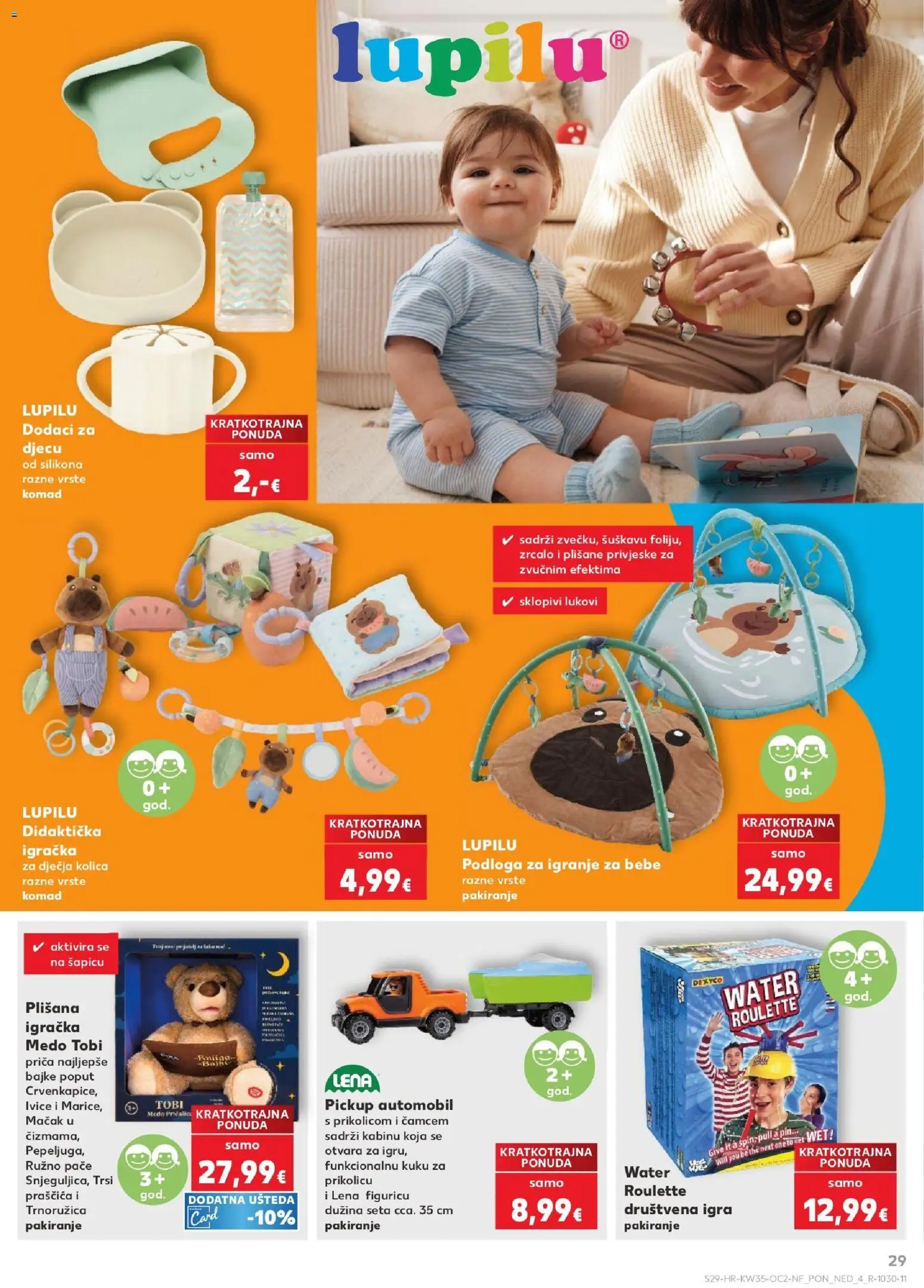 Kaufland HR akciós ujság - amely érvényes a következő dátumtól: 2026.08.26. | Oldal: 29 | Termékek: Lupilu