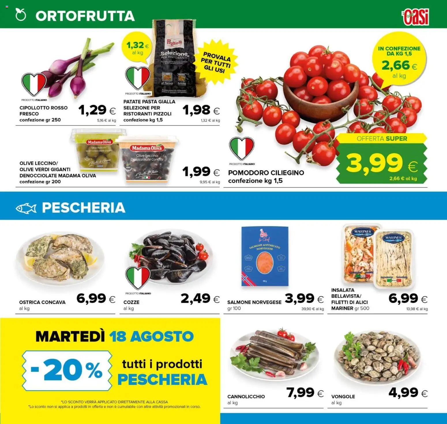 Volantino Oasi del 10/08/2026 | Pagina: 9 | Prodotti: Salmone affumicato, Salmone, Olive, Alici