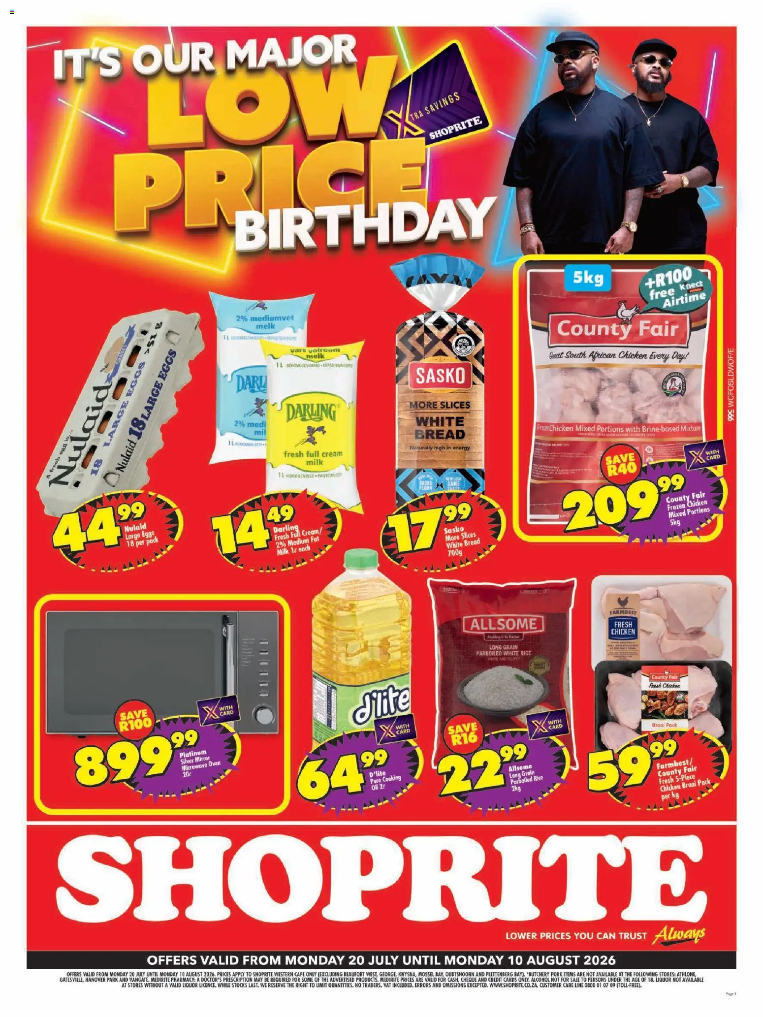 New Shoprite catalogue – valid from 20/07/2026 | Page: 1 | Products: Flour, Oven, Microwave oven, Microwave