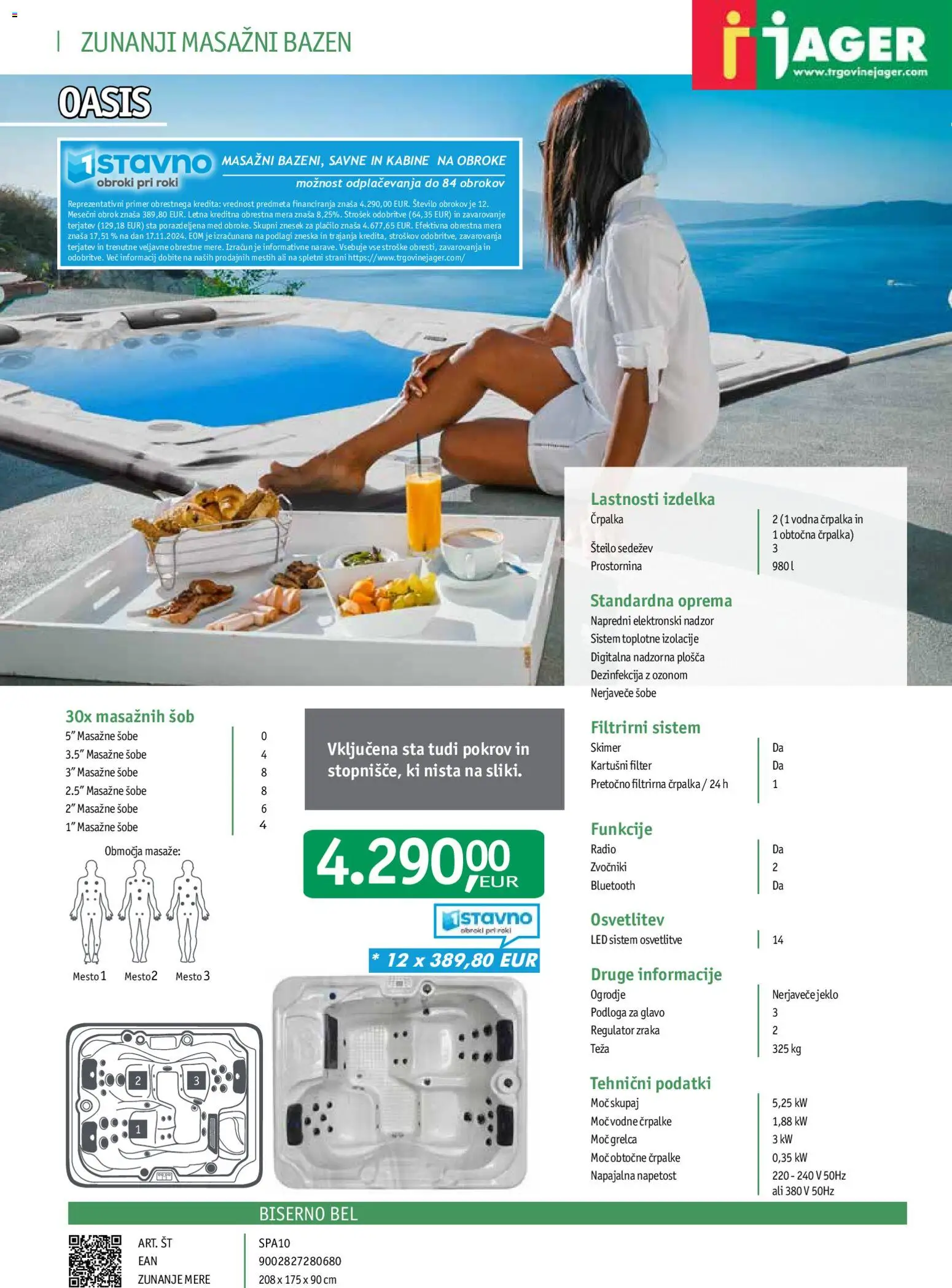 Novi Jager katalog ponudbe – veljaven od 21.08.2026 | Stran: 46 | Izdelki: Med, Črpalka, Masažni bazen, Podloga