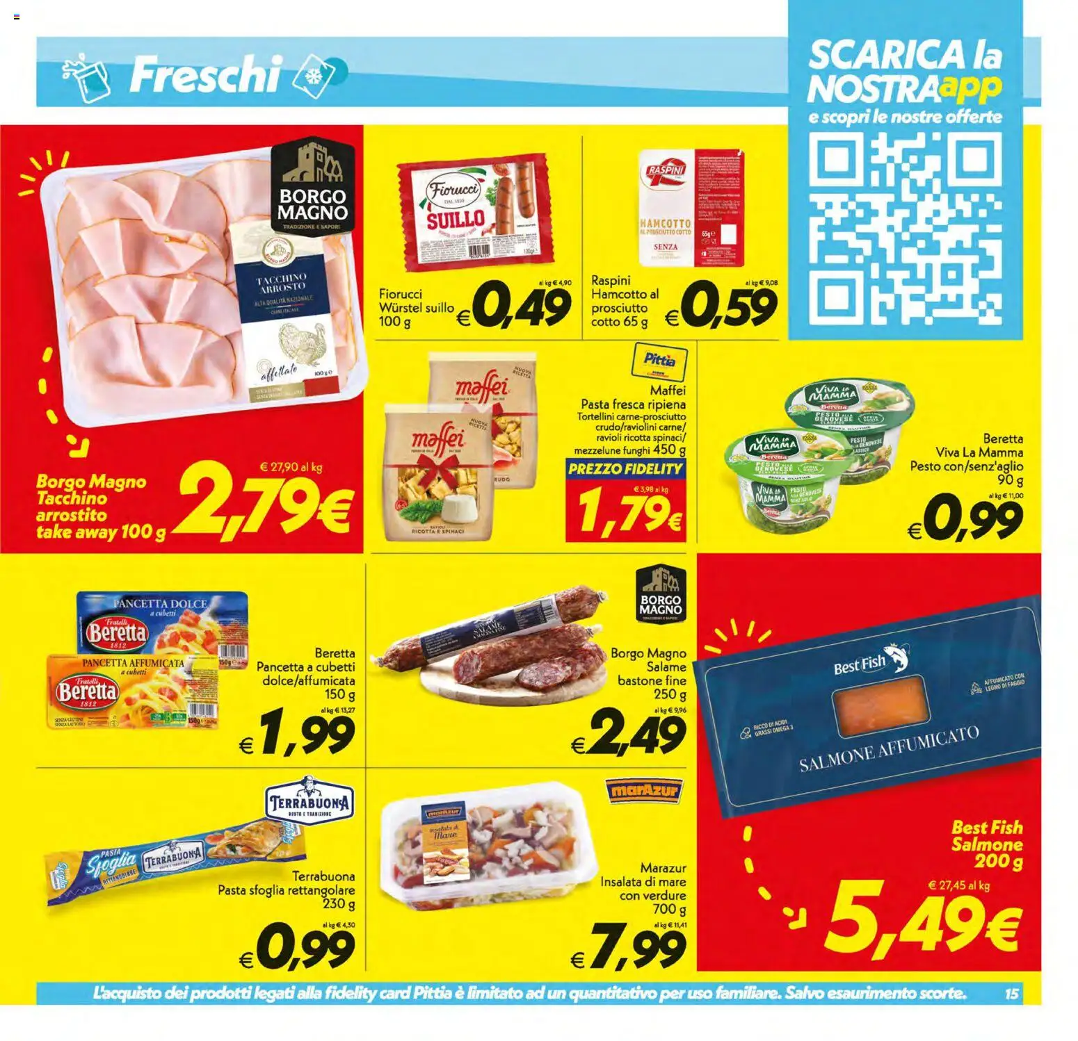 Volantino SuperConveniente del 19/06/2026 | Pagina: 15 | Prodotti: Prosciutto Cotto, Salmone, Ravioli, Ricotta