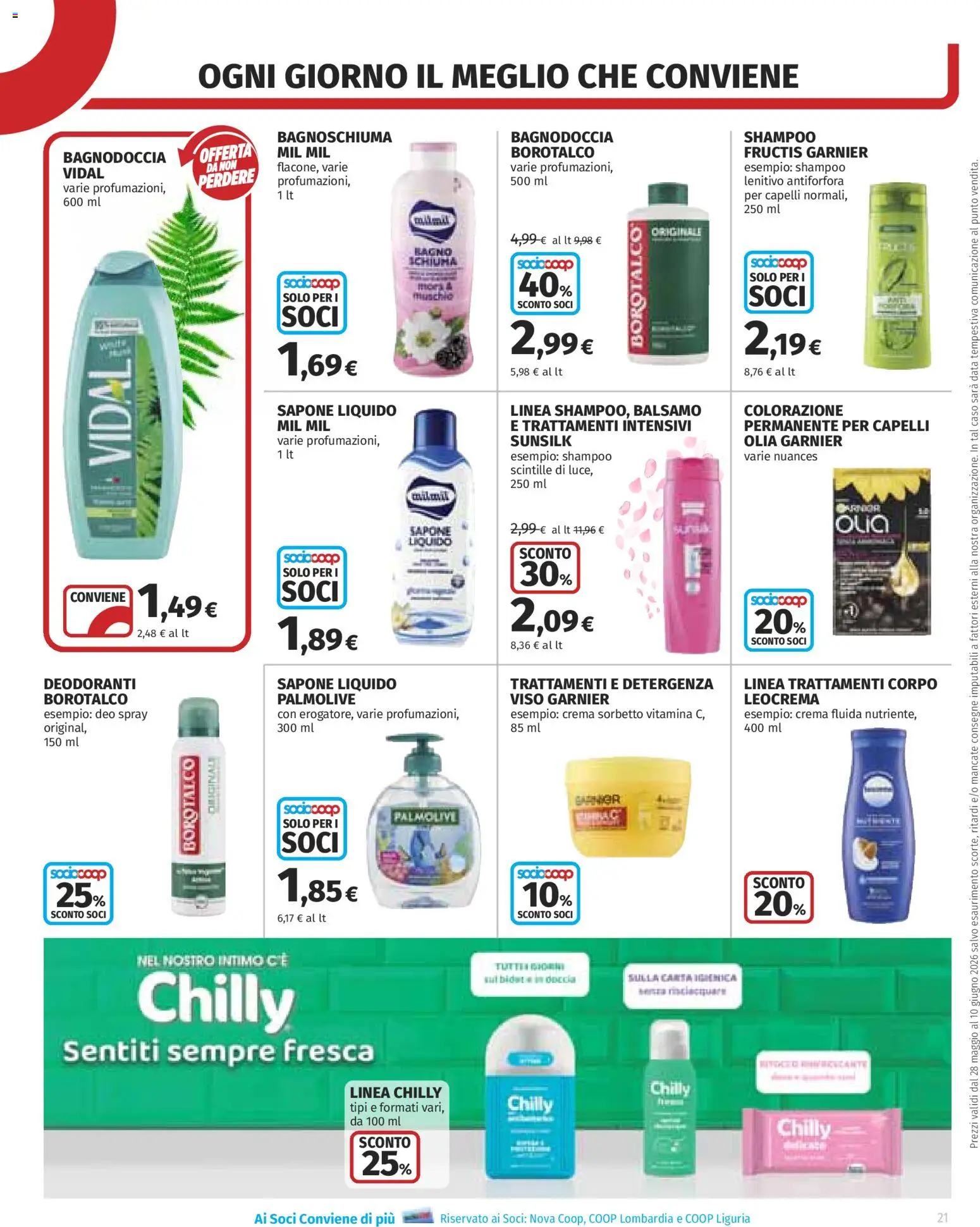 Volantino COOP del 28.05.2026 | Pagina: 21 | Prodotti: Balsamo, Sapone, Intimo, Data