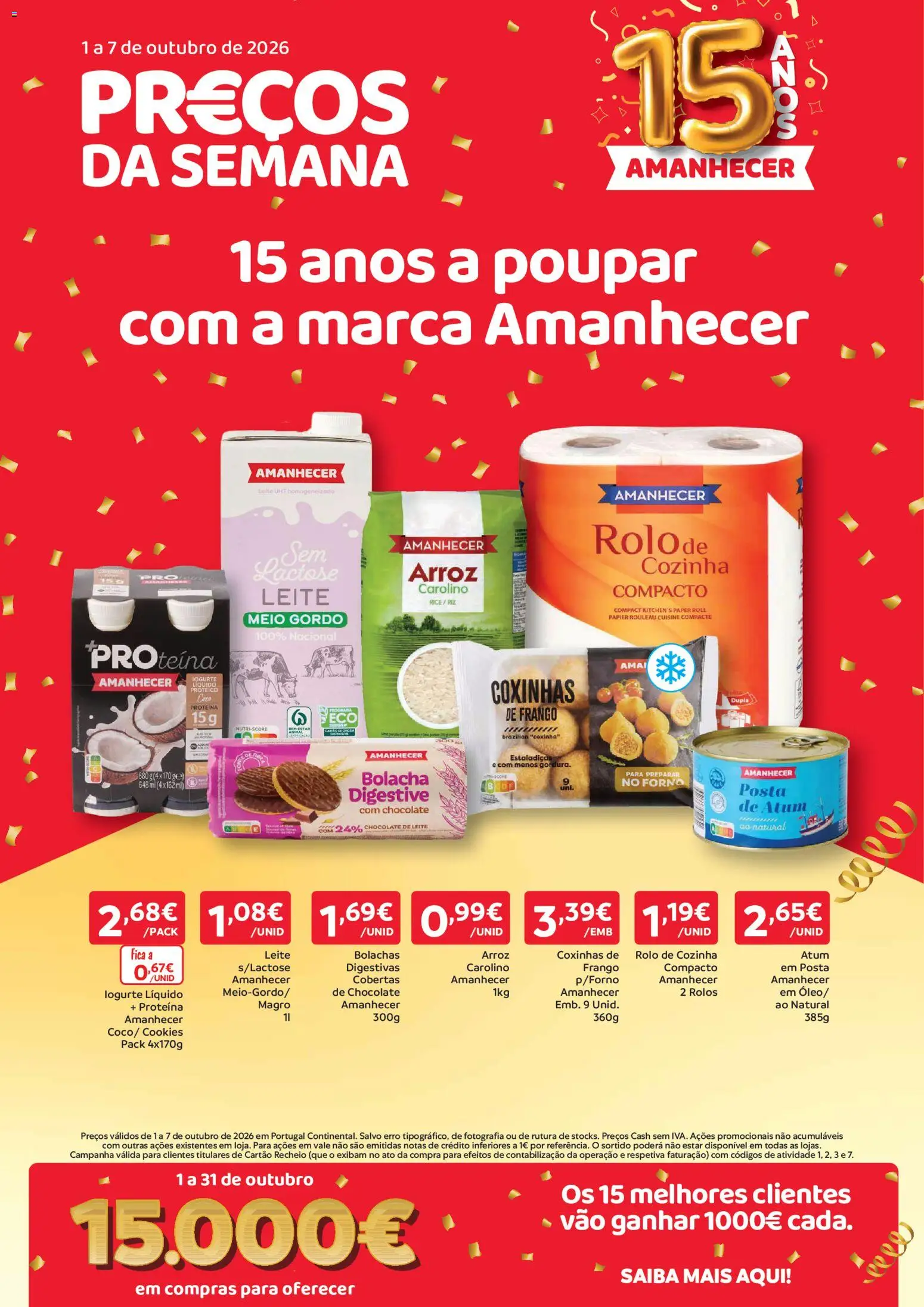 Amanhecer folheto │ válido de 01/10/2026 | Página: 1 | Produtos: Forno, Bolachas, Chocolate, Arroz
