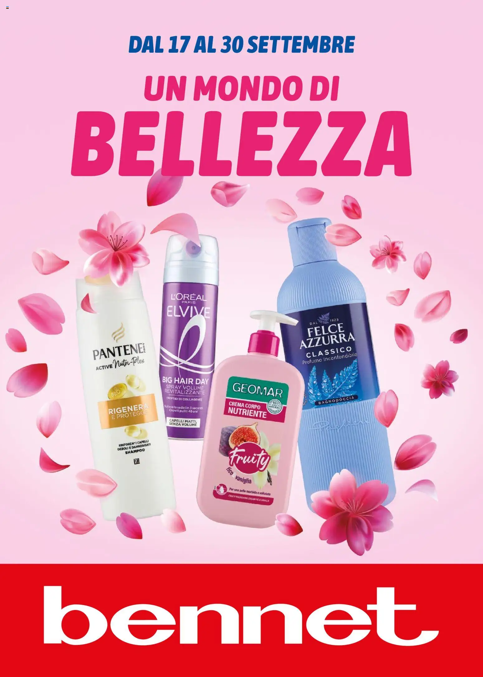 Volantino bennet del 17/09/2026 | Pagina: 1 | Prodotti: Vaniglia, Shampoo, Crema, Profumo