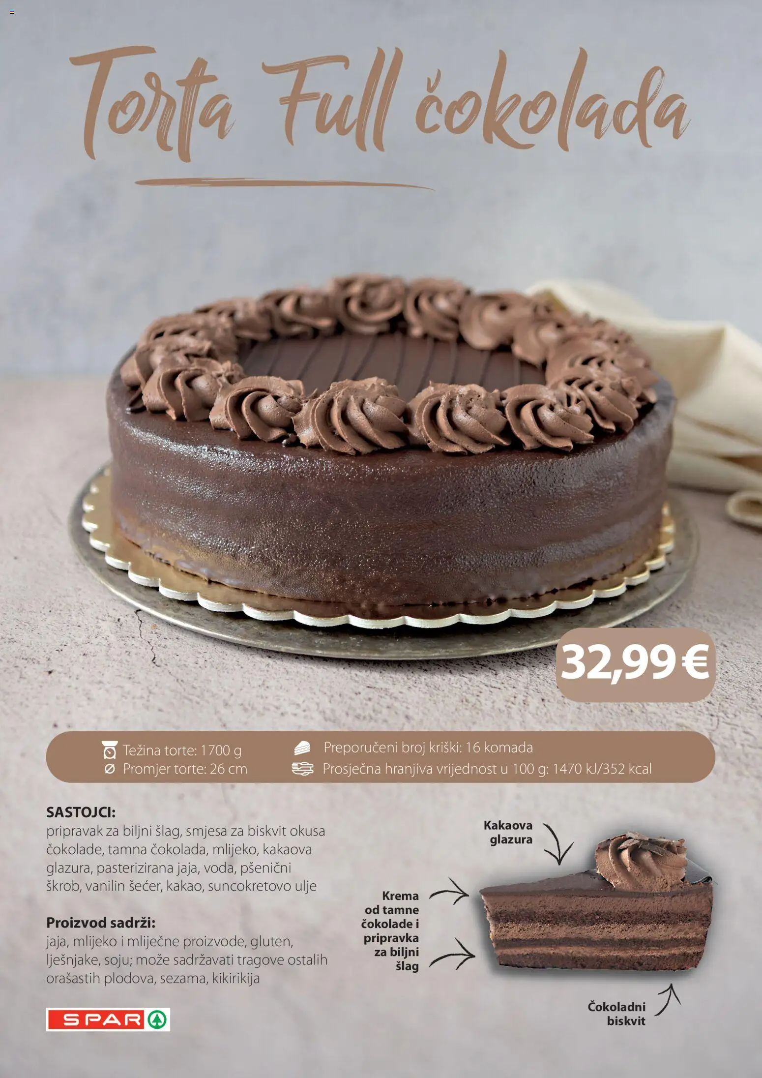 Spar katalog | vrijedi od 05.06.2026 | Stranica: 17 | Proizvodi: Suncokretovo ulje, Ulje, Šlag, Torta