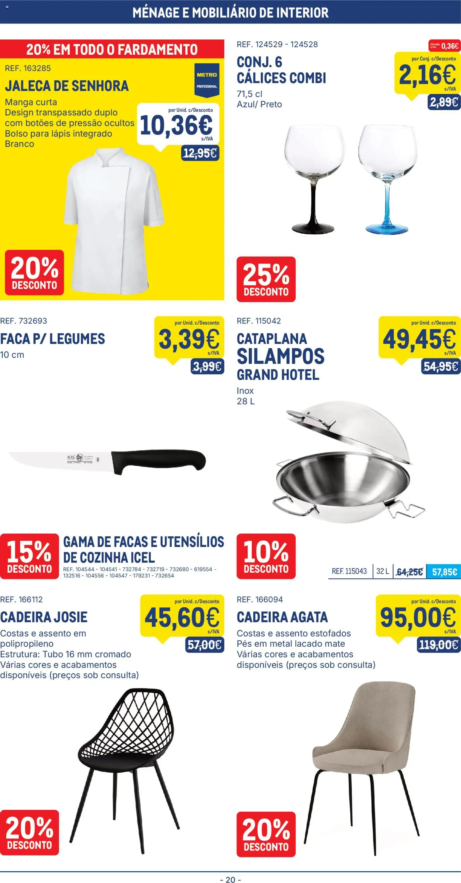 Makro folheto │ válido de 21/07/2026 | Página: 20 | Produtos: Faca, Cadeira