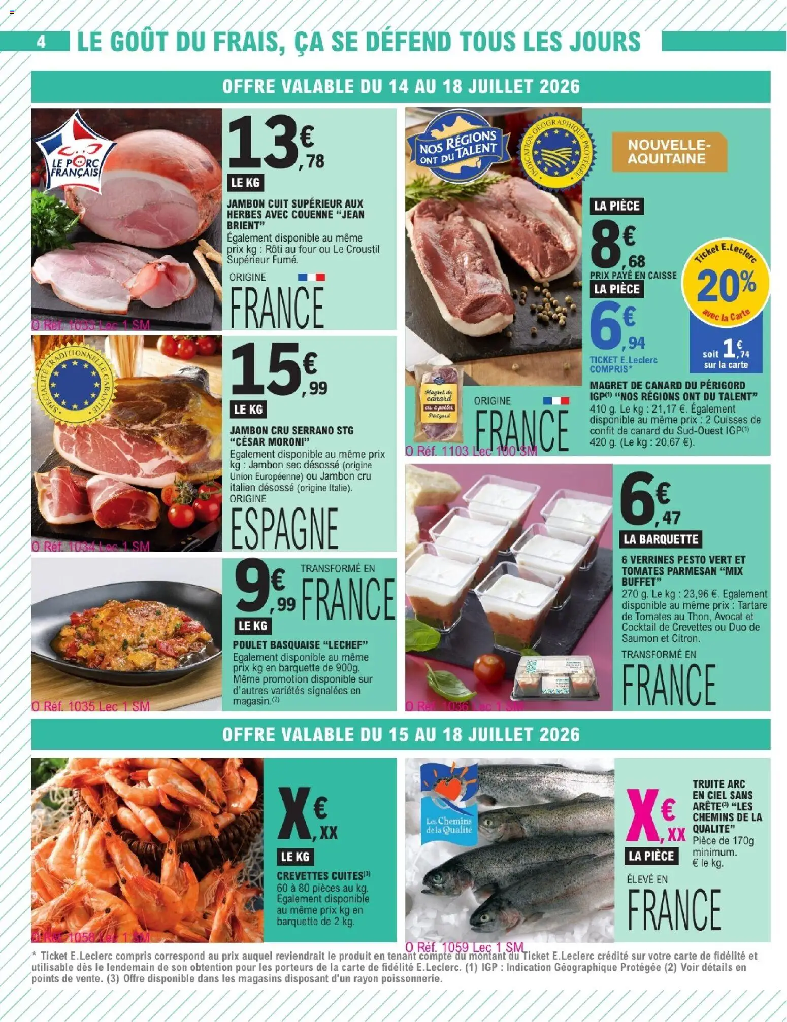 {H1} | Page: 4 | Produits: Jambon Cru, Buffet, Jambon, Saumon