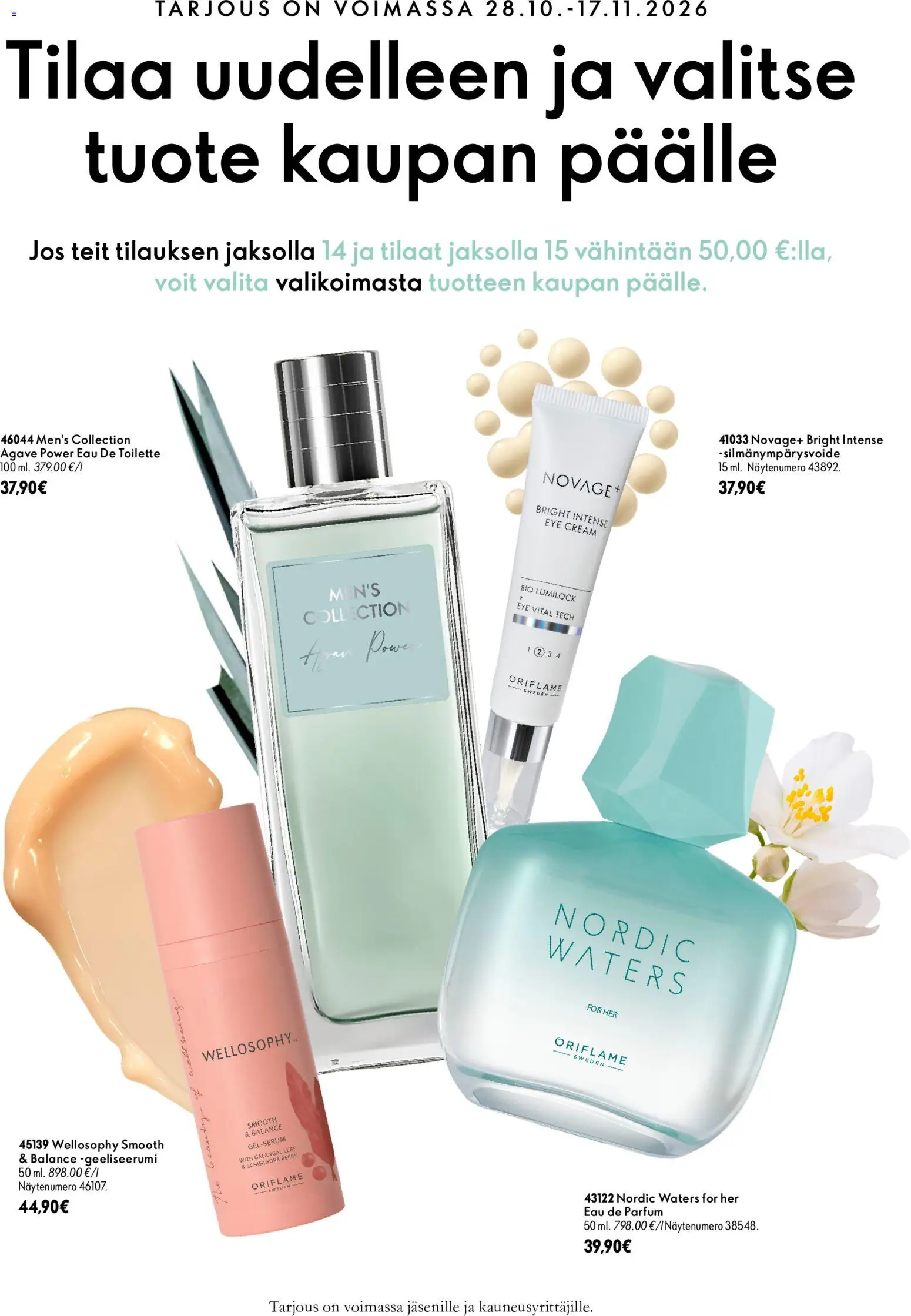 Oriflame Jakson 15 parhaat tarjoukset – voimassa 28/10/2026 alkaen | Sivu: 5 | Tuotteet: Eau de toilette, Silmänympärysvoide