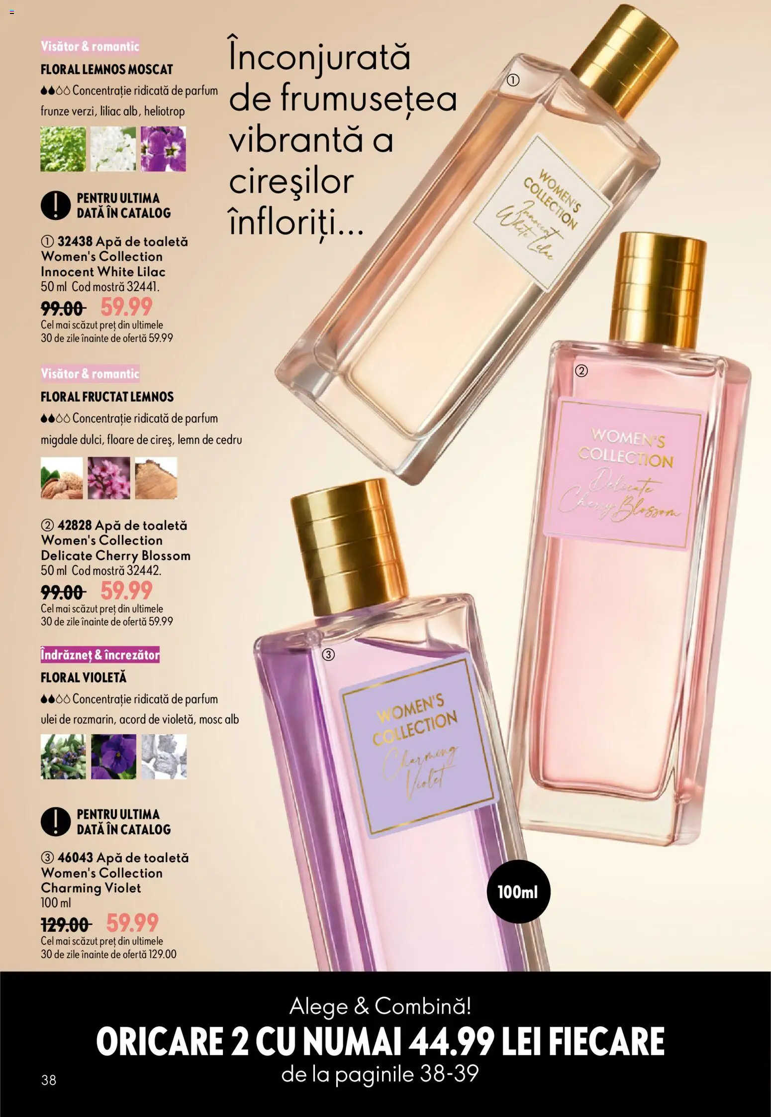 Noul catalog Oriflame – valabil de la 09.09.2026 | Pagină: 38 | Produse: Toaletă, Parfum, Apă de toaletă, Migdale