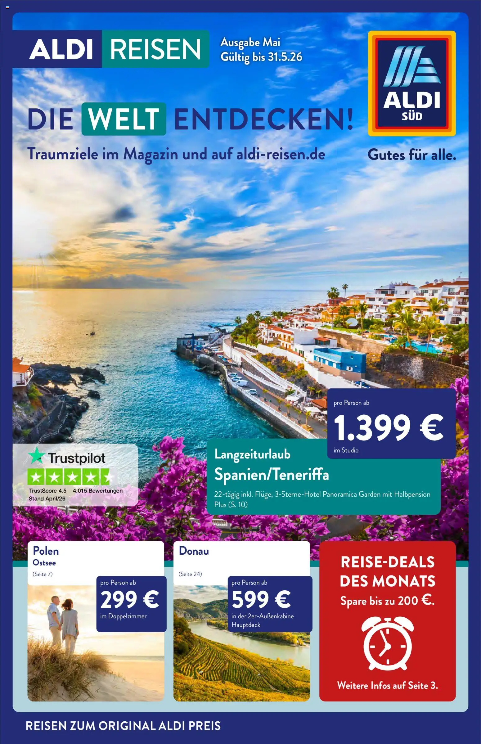 Aldi Reisen Prospekt 	 – gültig ab 01.05.2026 | Seite: 1