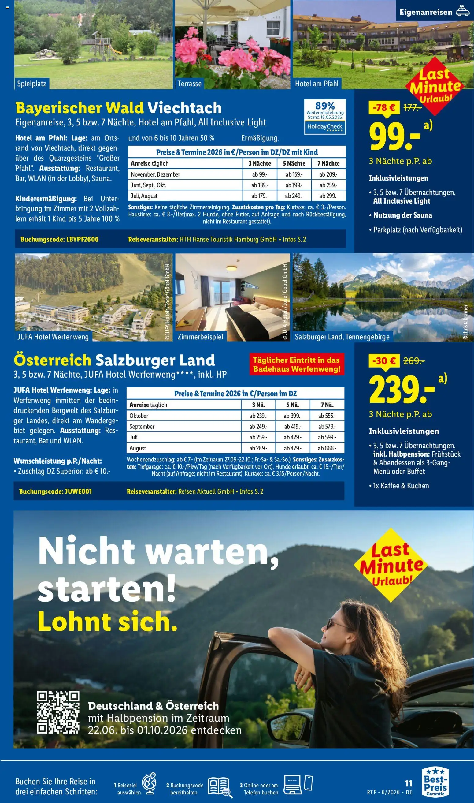Lidl Reisen Reise-Highlights – gültig ab 13.06.2026 | Seite: 11 | Produkte: HP, Kaffee, Kuchen, Telefon