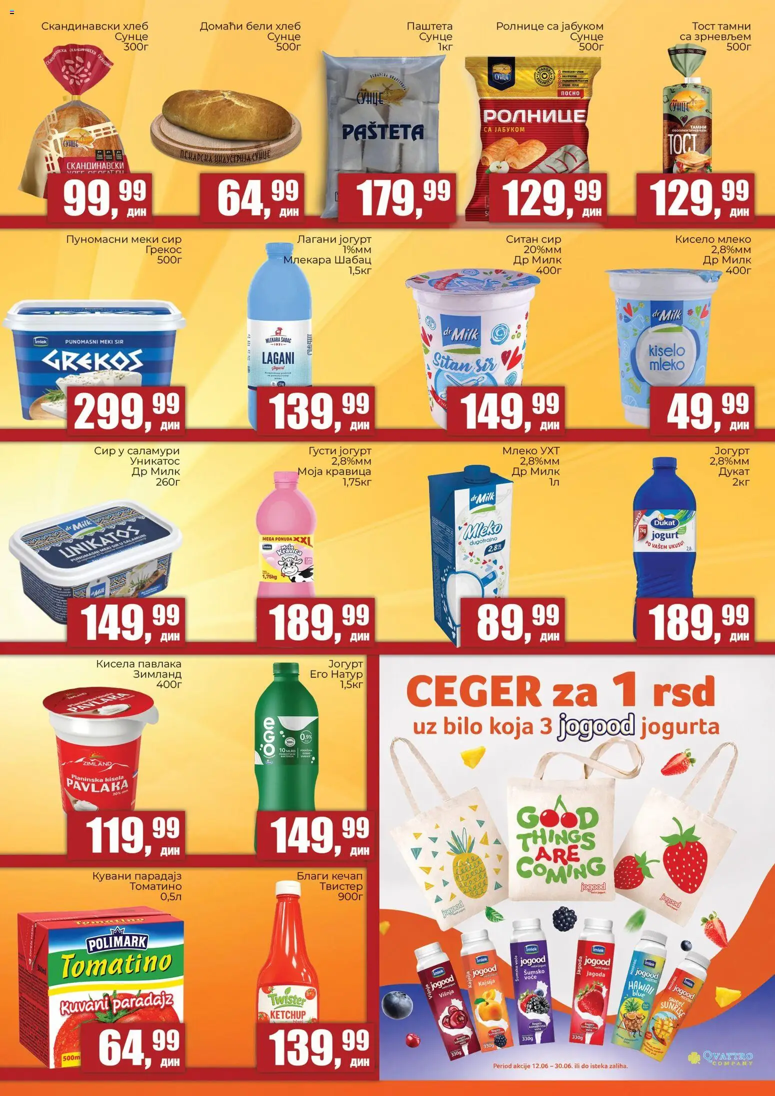 Sunce katalog - važi od 18.06.2026 | Strana: 3 | Proizvode: Kiselo mleko, Višnja, Mleko, Sir