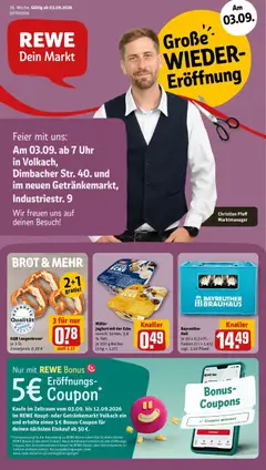 Rewe Prospekt Volkach ab 31.08.2026 gültig