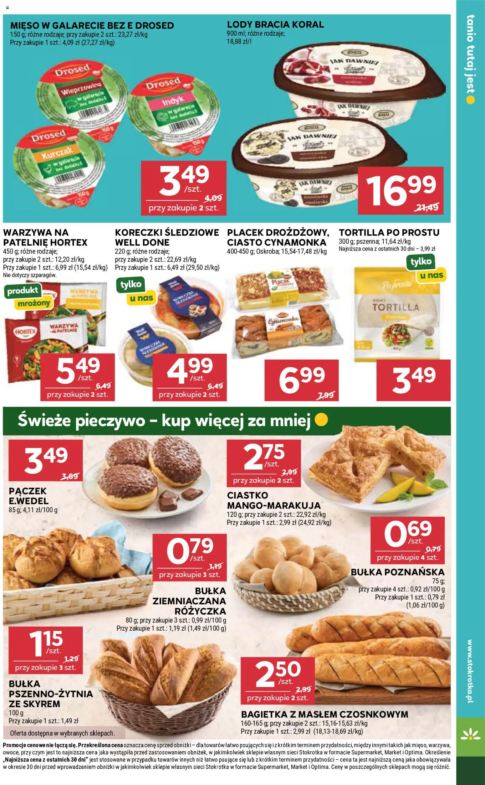 Stokrotka gazetka - Market od 03.09.2026 | Strona: 23 | Produkty: Kurczak, Bagietka, Lody, Warzywa