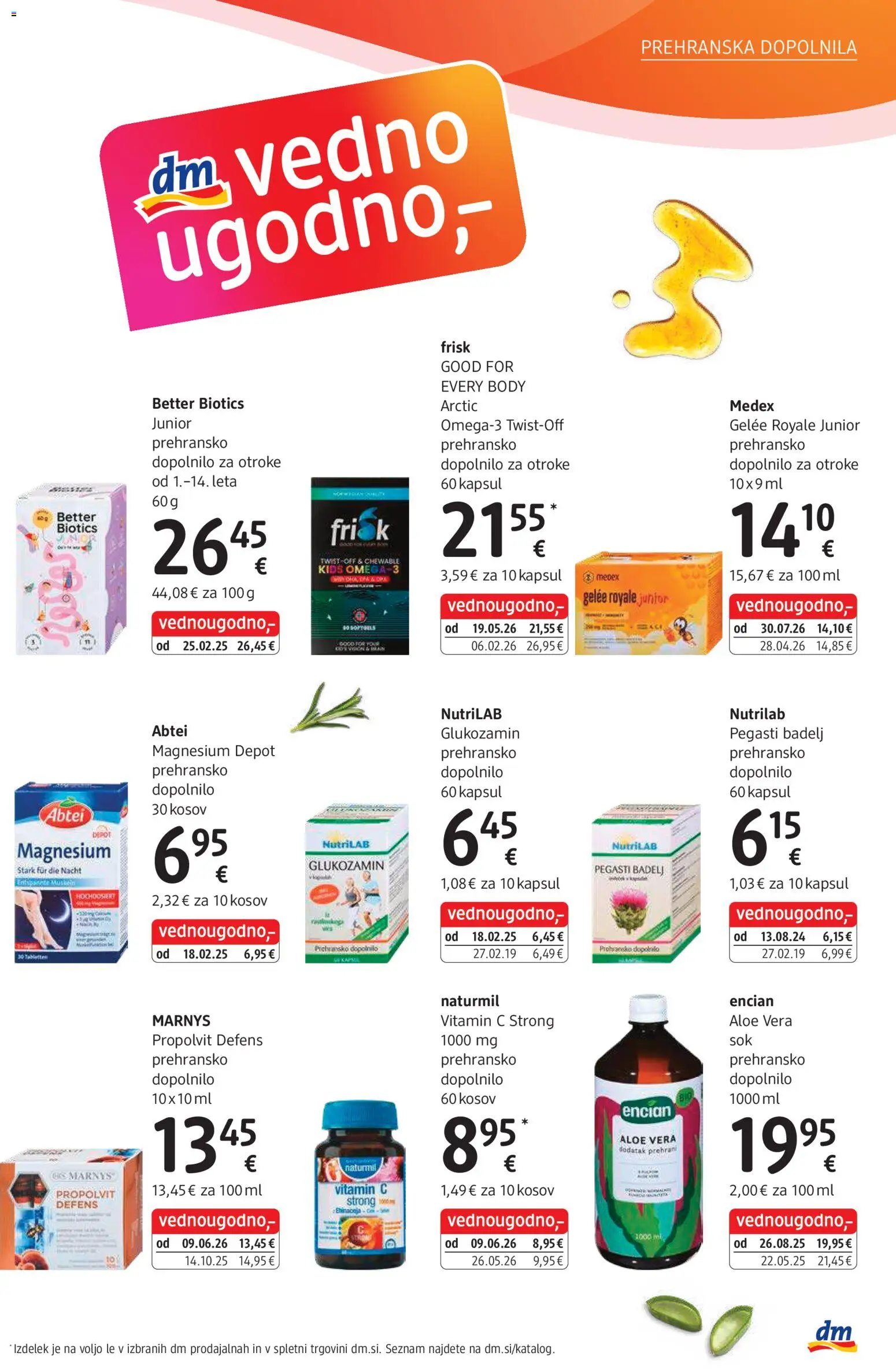 Novi DM Drogerie Markt katalog ponudbe – veljaven od 01.09.2026 | Stran: 21 | Izdelki: Aloe Vera, Prehranska dopolnila
