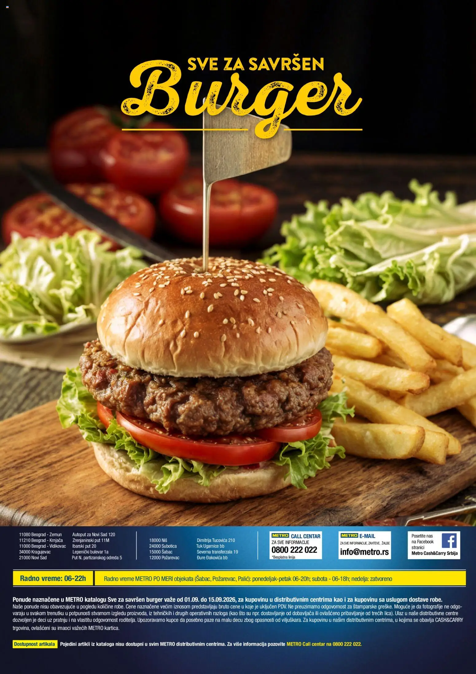 Metro katalog - važi od 01.09.2026 | Strana: 7 | Proizvode: Sto, Burger