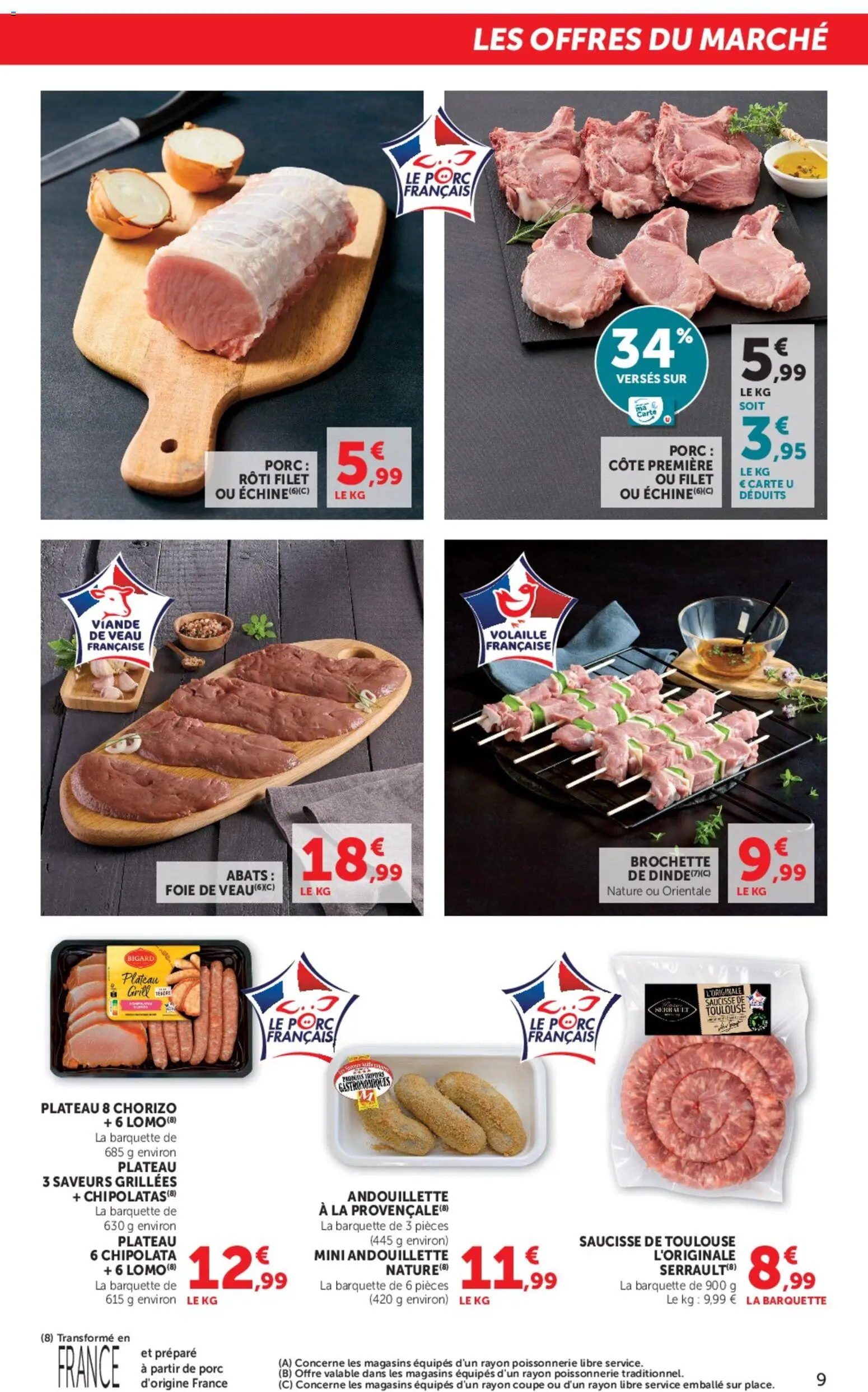 {H1} | Page: 9 | Produits: Plateau, Poissonnerie, Viande, Porc