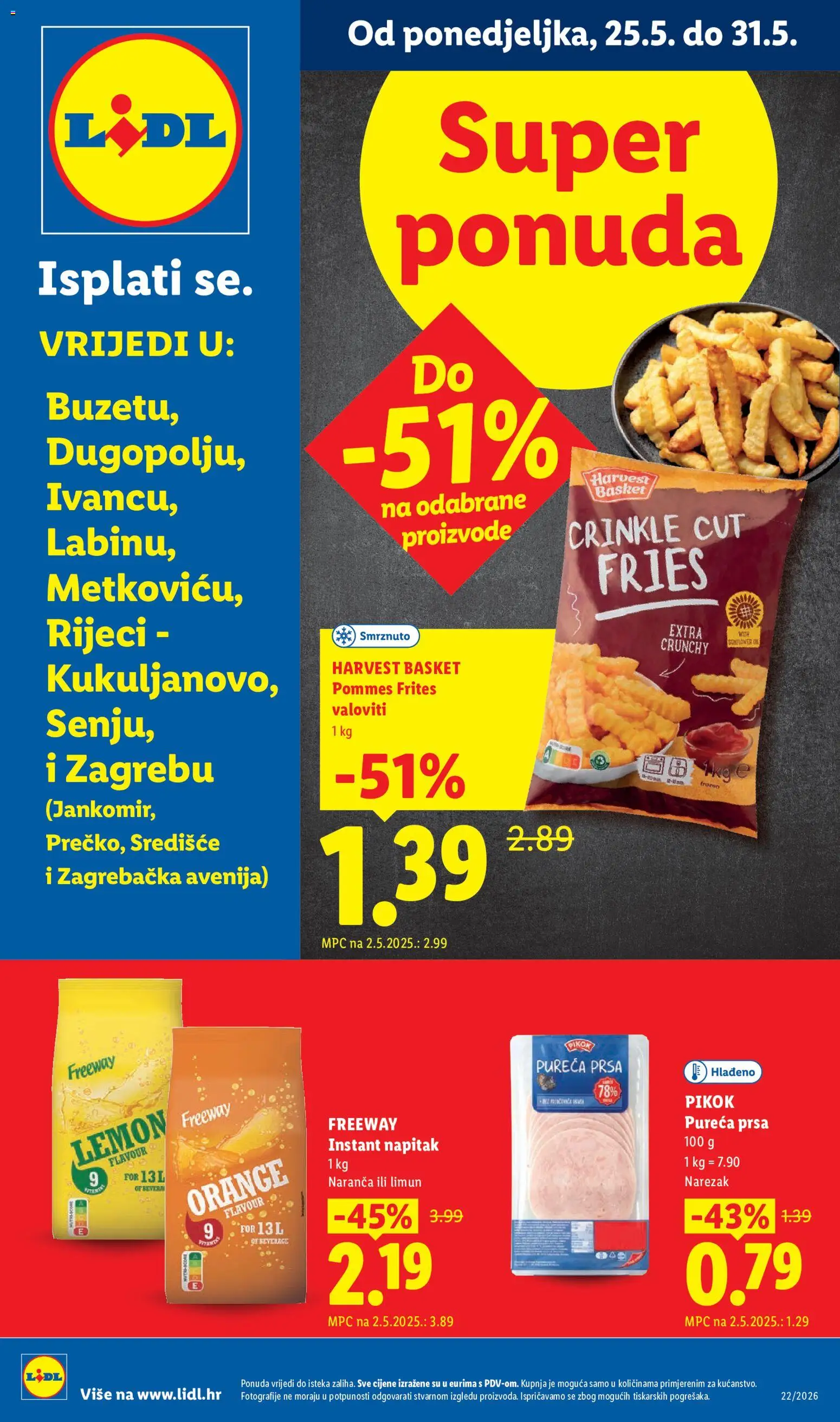 Lidl katalog | vrijedi od 25.05.2026 | Stranica: 1 | Proizvodi: Pommes frites, Narezak, Limun