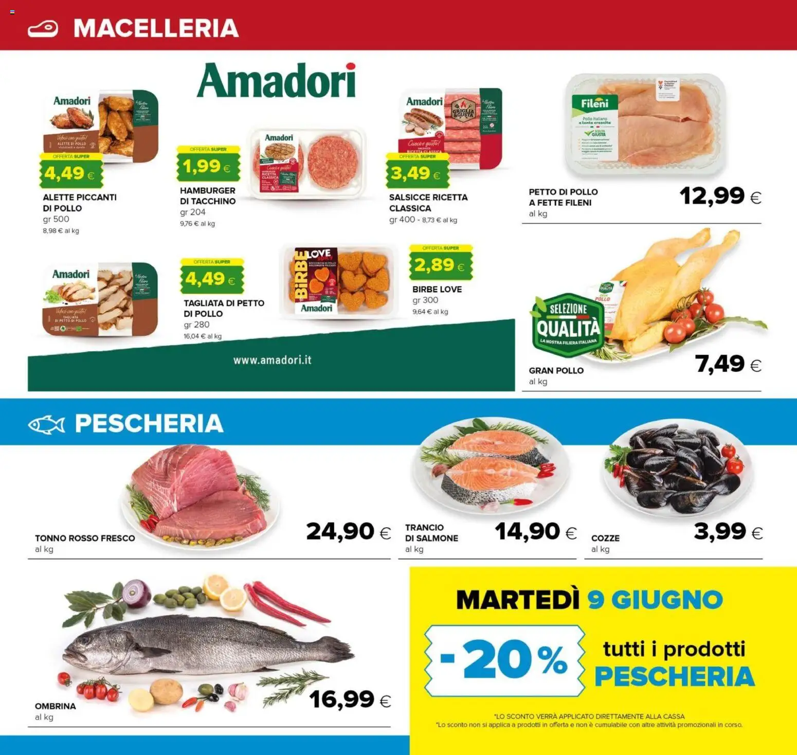Volantino Oasi del 04.06.2026 | Pagina: 10 | Prodotti: Petto di Pollo, Pollo, Tacchino, Hamburger