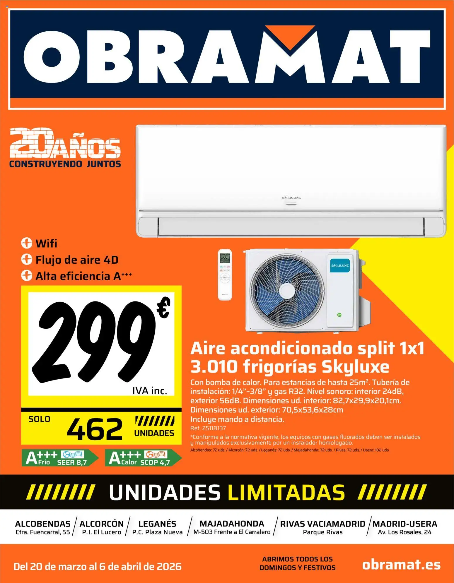 Obramat folleto │ válido desde el 20.03.2026 | Página: 1 | Productos: Aire acondicionado