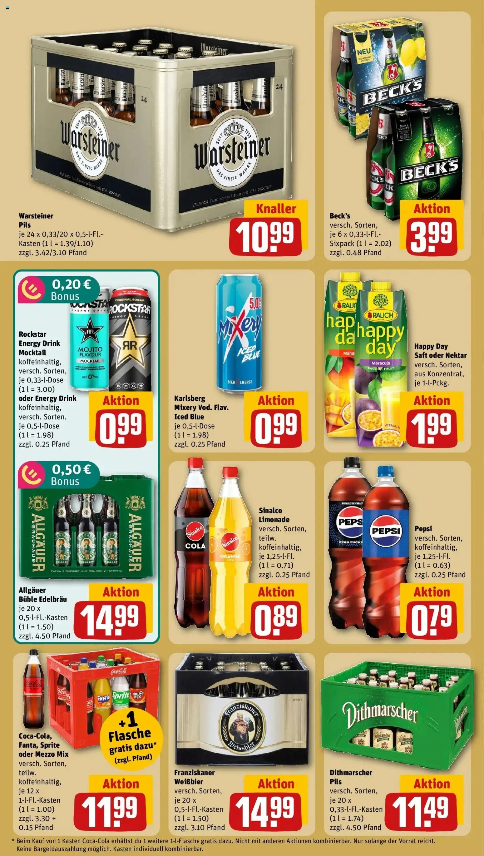 REWE Prospekt ab 12.10.2026 zum Blättern » Angebote | Seite: 20 | Produkte: Mezzo mix, Energy, Warsteiner, Saft