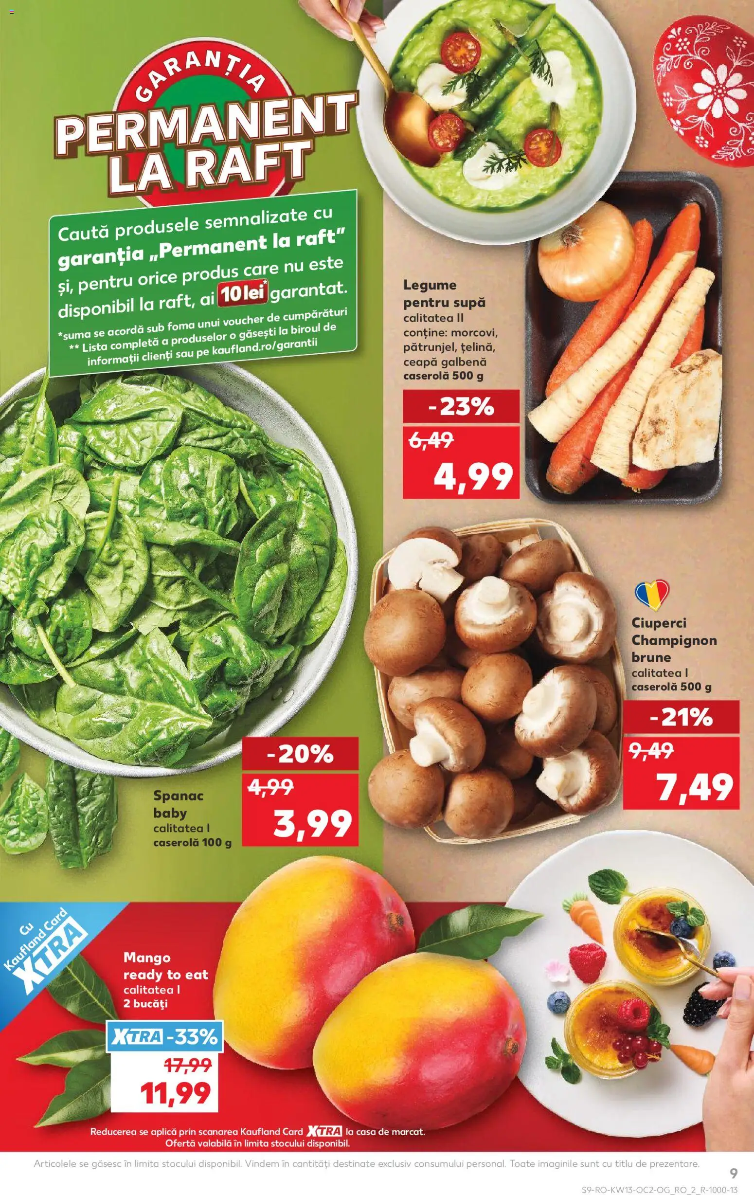 Noul catalog Kaufland – valabil de la 25.03.2026 | Pagină: 9 | Produse: Raft, Ceapă galbenă, Ceapă, Mango