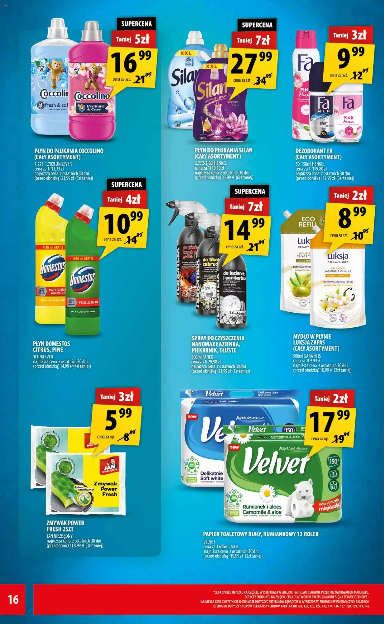 Arhelan gazetka od 17.07.2026 | Strona: 16 | Produkty: Mydło w płynie, Aloes, Delikatesy, Dezodorant