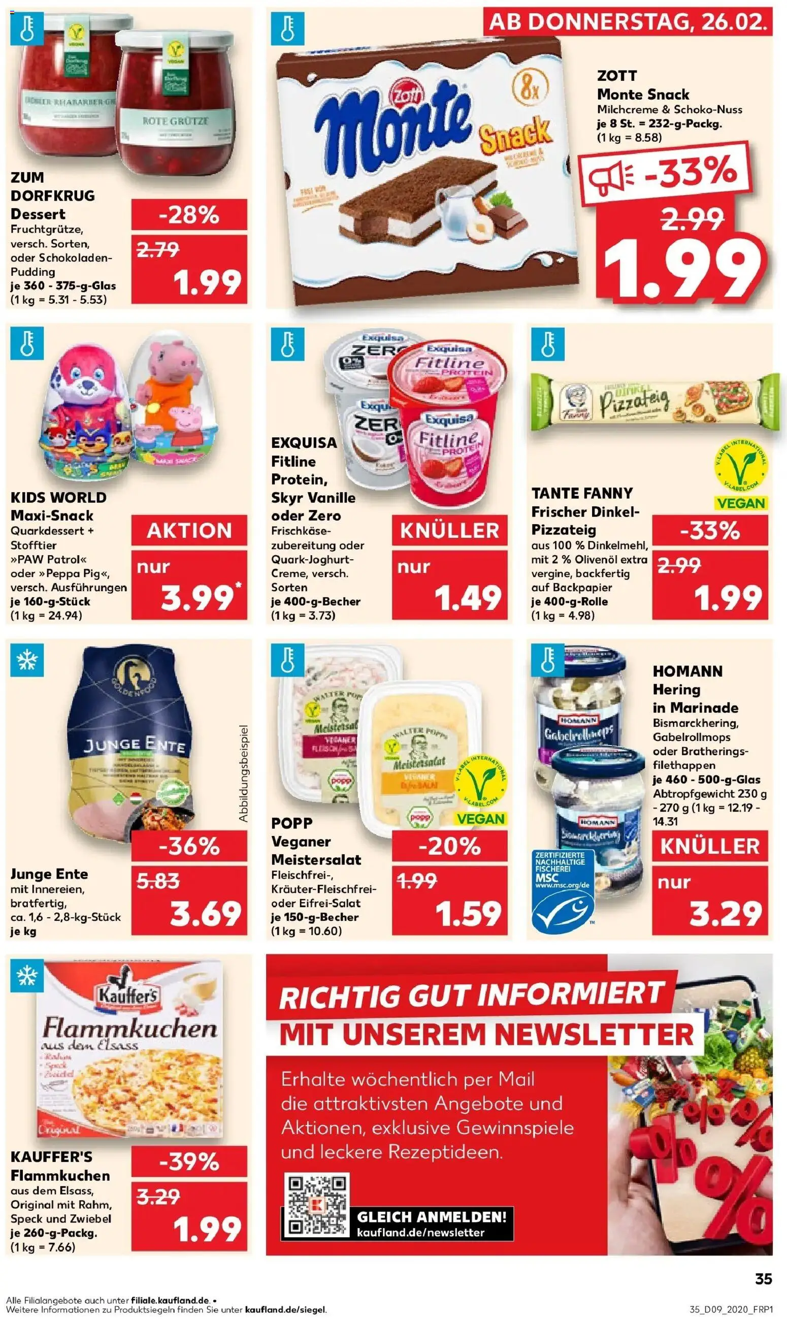 Kaufland prospekt Pfullingen	 – gültig ab 26.02.2026 | Seite: 35 | Produkte: Pudding, Skyr, Exquisa, Frischkase
