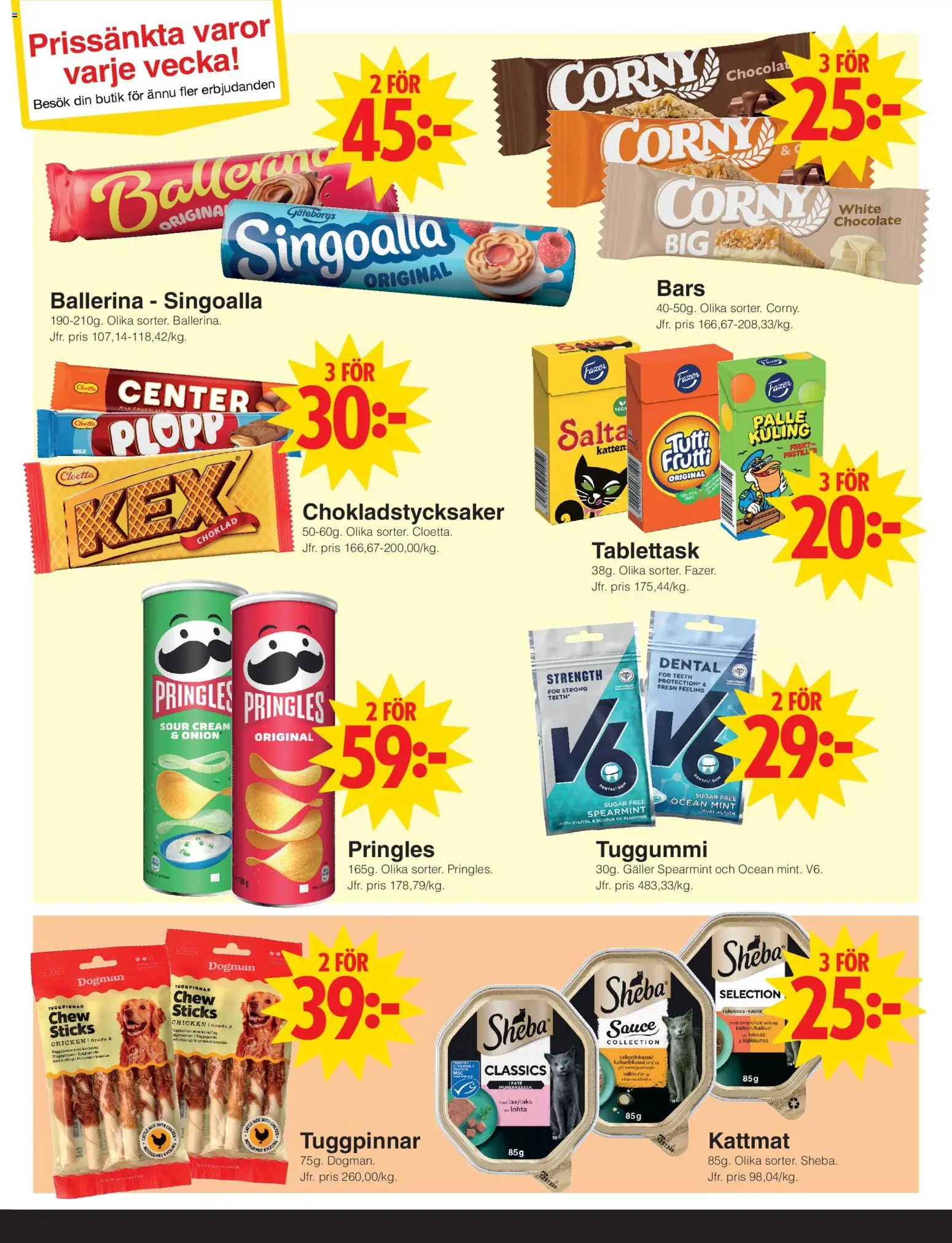 Matöppet reklamblad aktuell från 01.06.2026 | Sida: 3 | Produkter: Ballerina, Singoalla, Galler, Kattmat