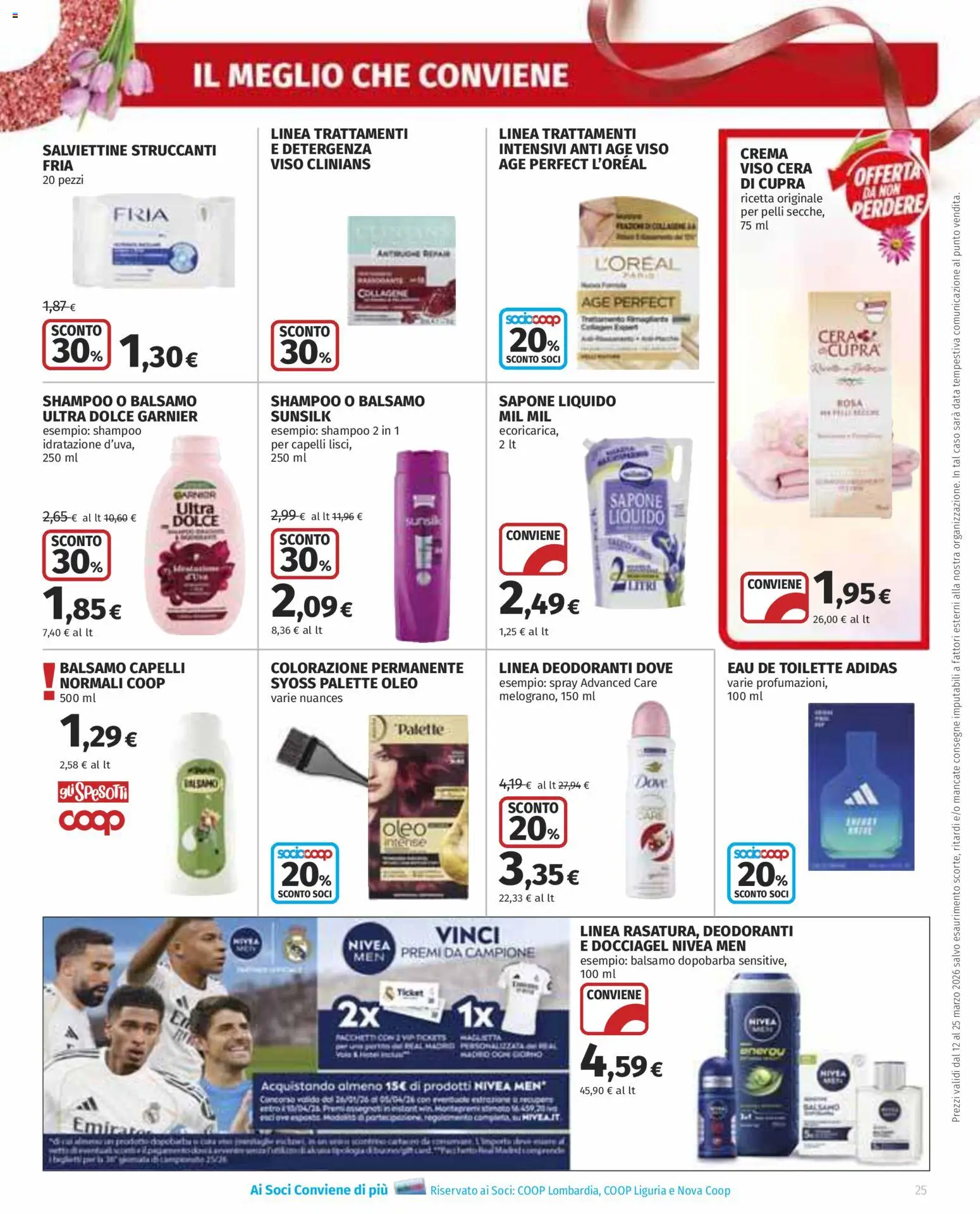 Volantino Ipercoop del 12.03.2026 | Pagina: 25 | Prodotti: Crema, Dopobarba, Maglietta, Data