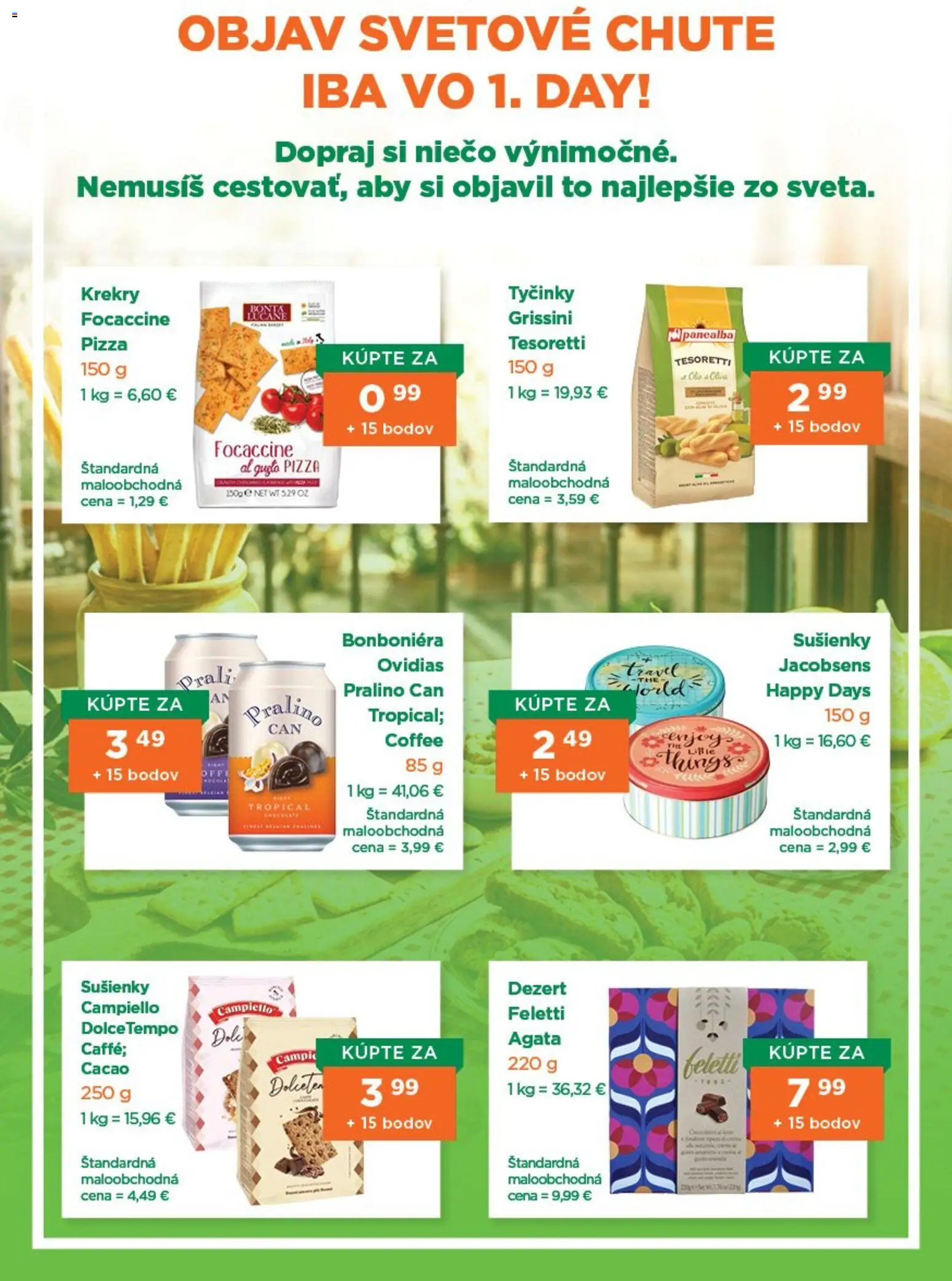 Nové 1day akcie – leták je platný od 01.02.2026 | Strana: 6 | Produkty: Pizza, Sušienky, Bonboniéra, Dezert