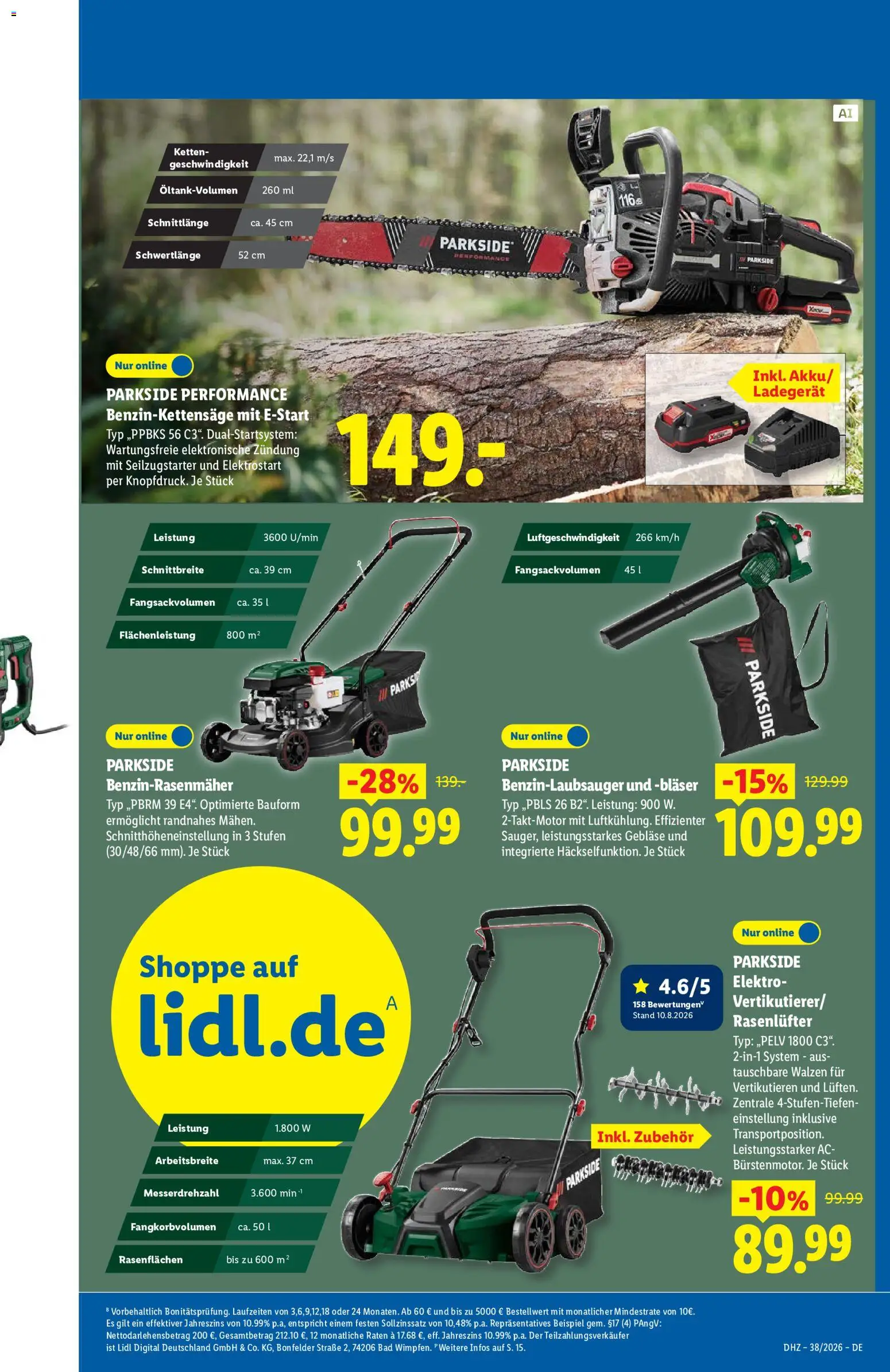 Lidl Německo leták od 14.09.2026 | Strana: 41 | Produkty: Parkside, Elektro