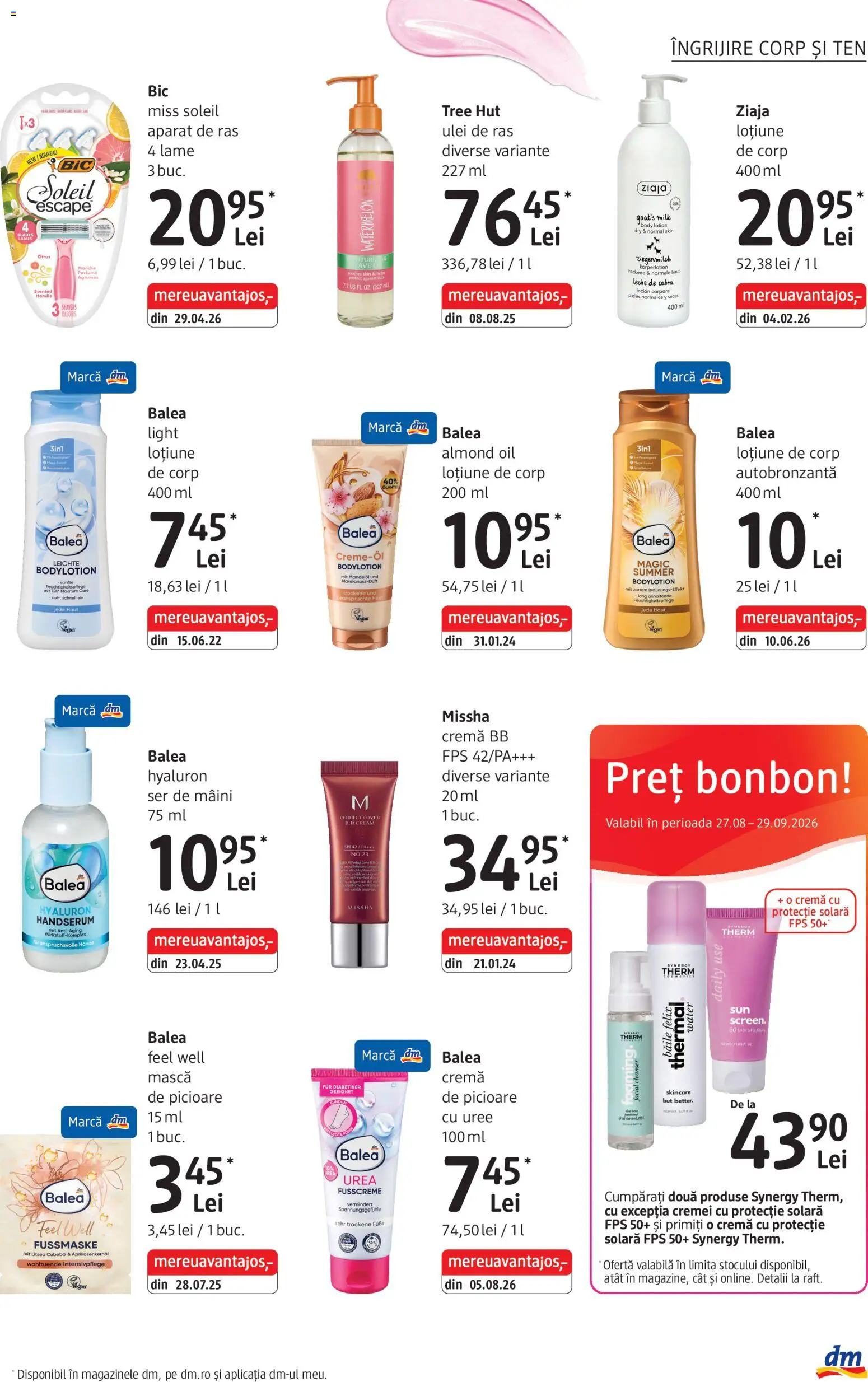 Noul catalog DM drogeriemarkt – valabil de la 27.08.2026 | Pagină: 11 | Produse: Aparat De Ras, Aparat, Cremă, Protecție solară