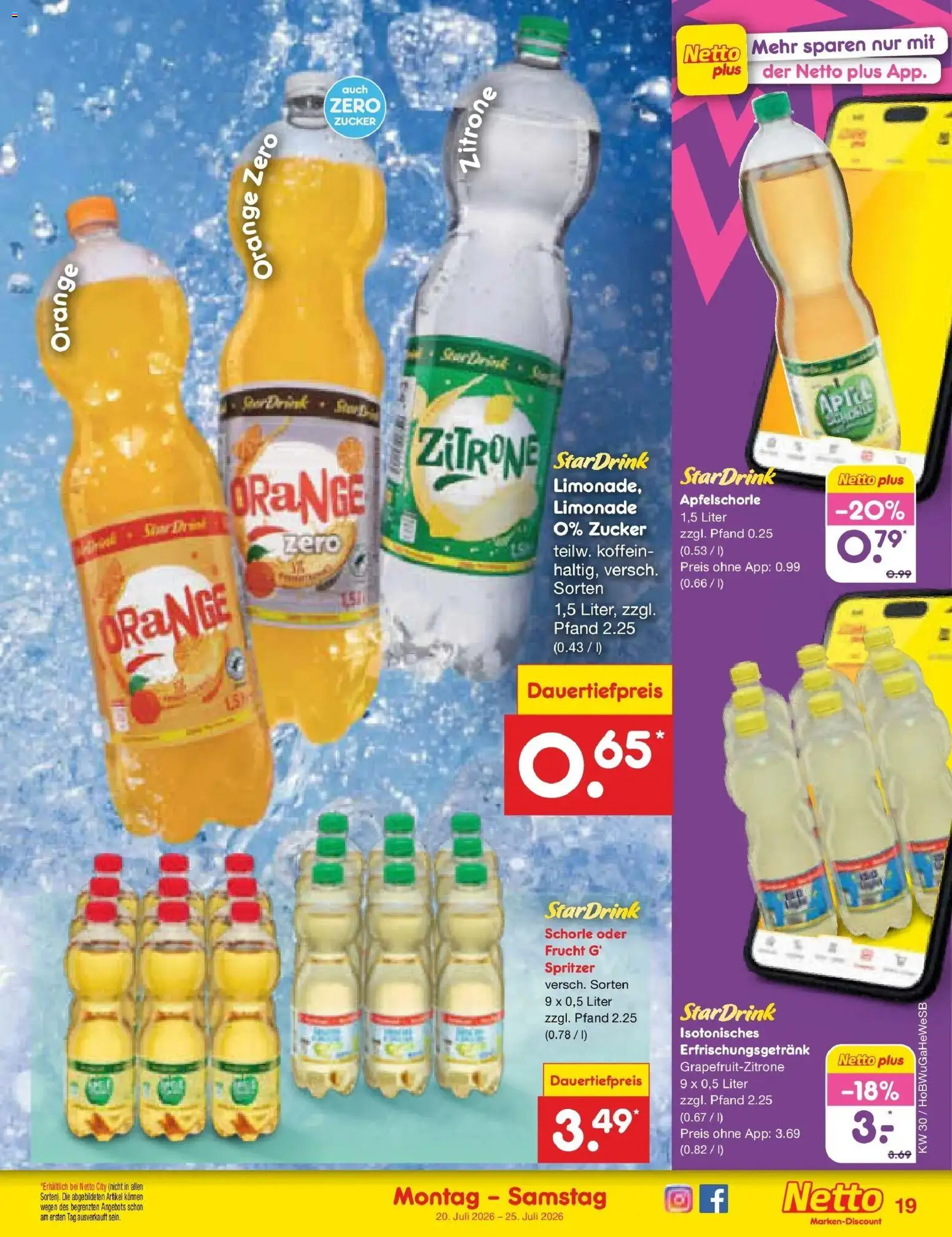 Netto Marken-Discount Prospekt Stemwede-Dielingen – gültig ab 20.07.2026 | Seite: 31 | Produkte: Limonade, Zucker, Zitrone