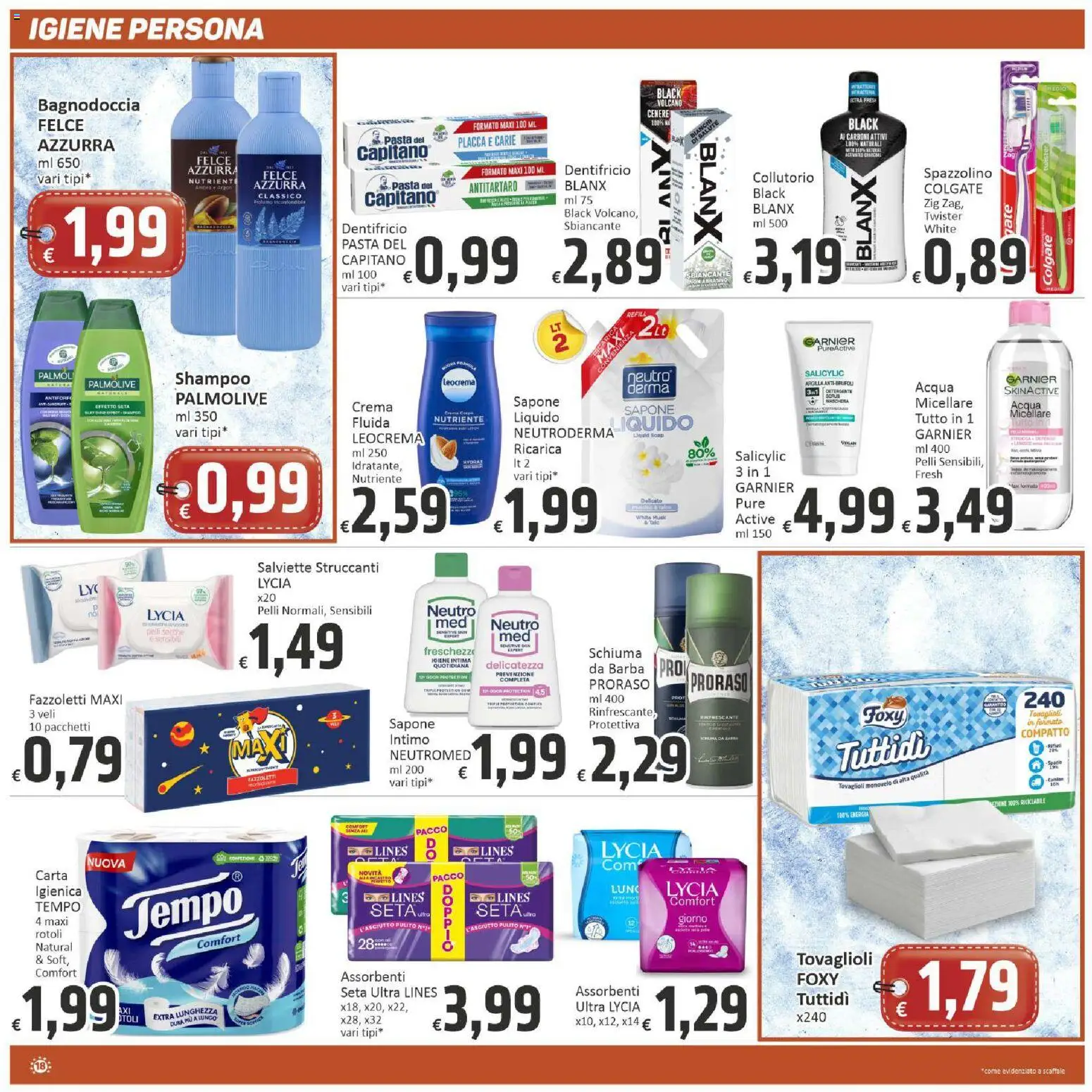 Volantino Paghi Poco del 30/06/2026 | Pagina: 18 | Prodotti: Crema, Sapone, Detergente, Scaffale