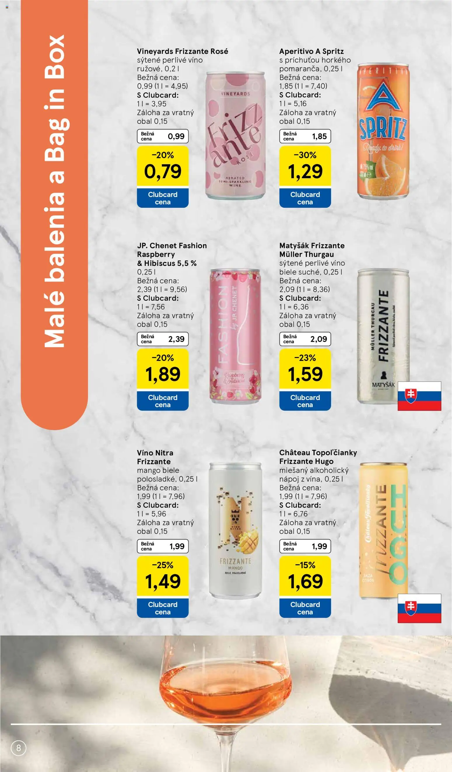 Nové Tesco akcie – leták je platný od 05.10.2026 | Strana: 8 | Produkty: Víno, Mango, Perlivé víno