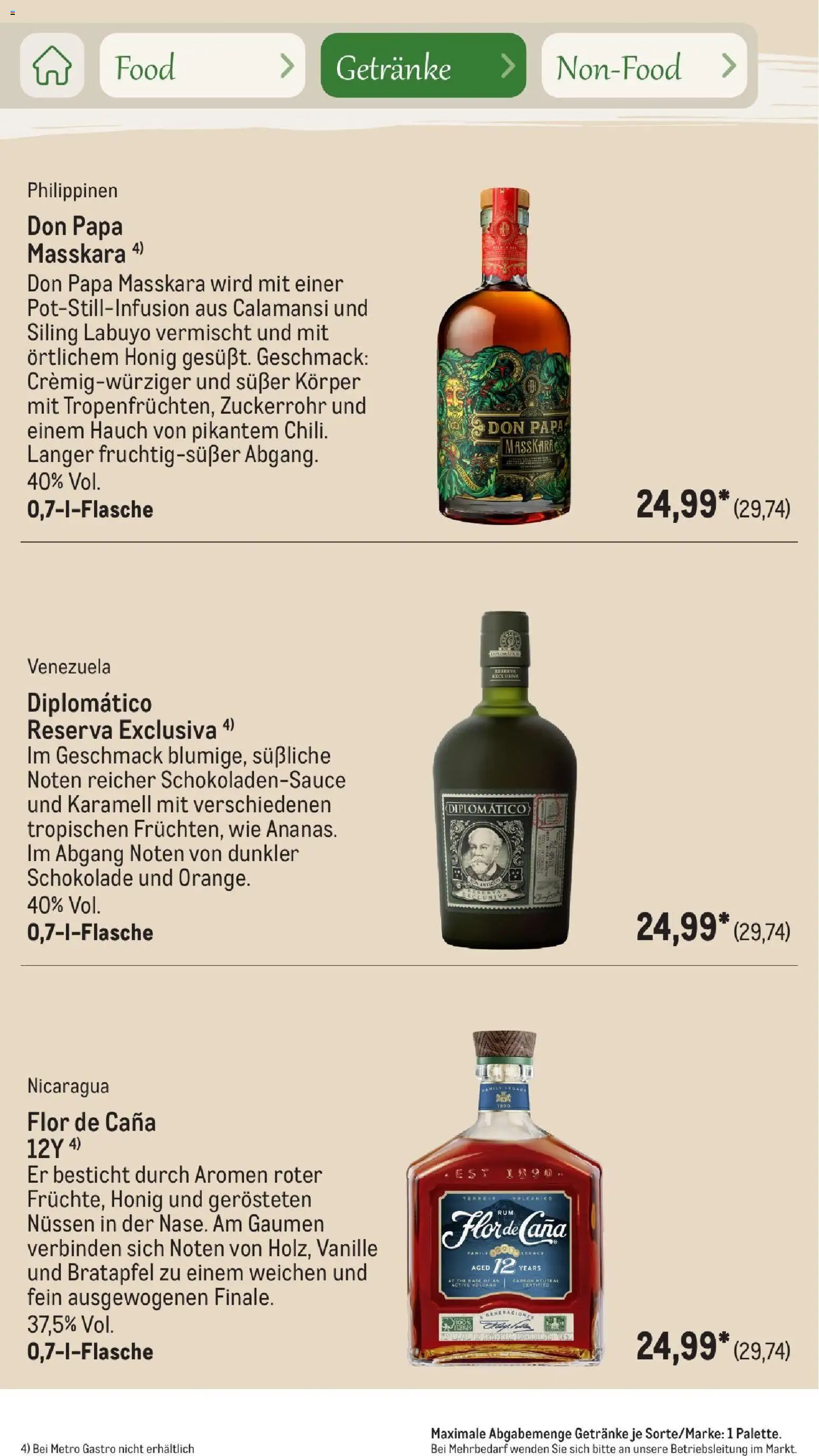 Metro Saisonkatalog Outdoor Dining – gültig ab 01.06.2026 | Seite: 78 | Produkte: Gin