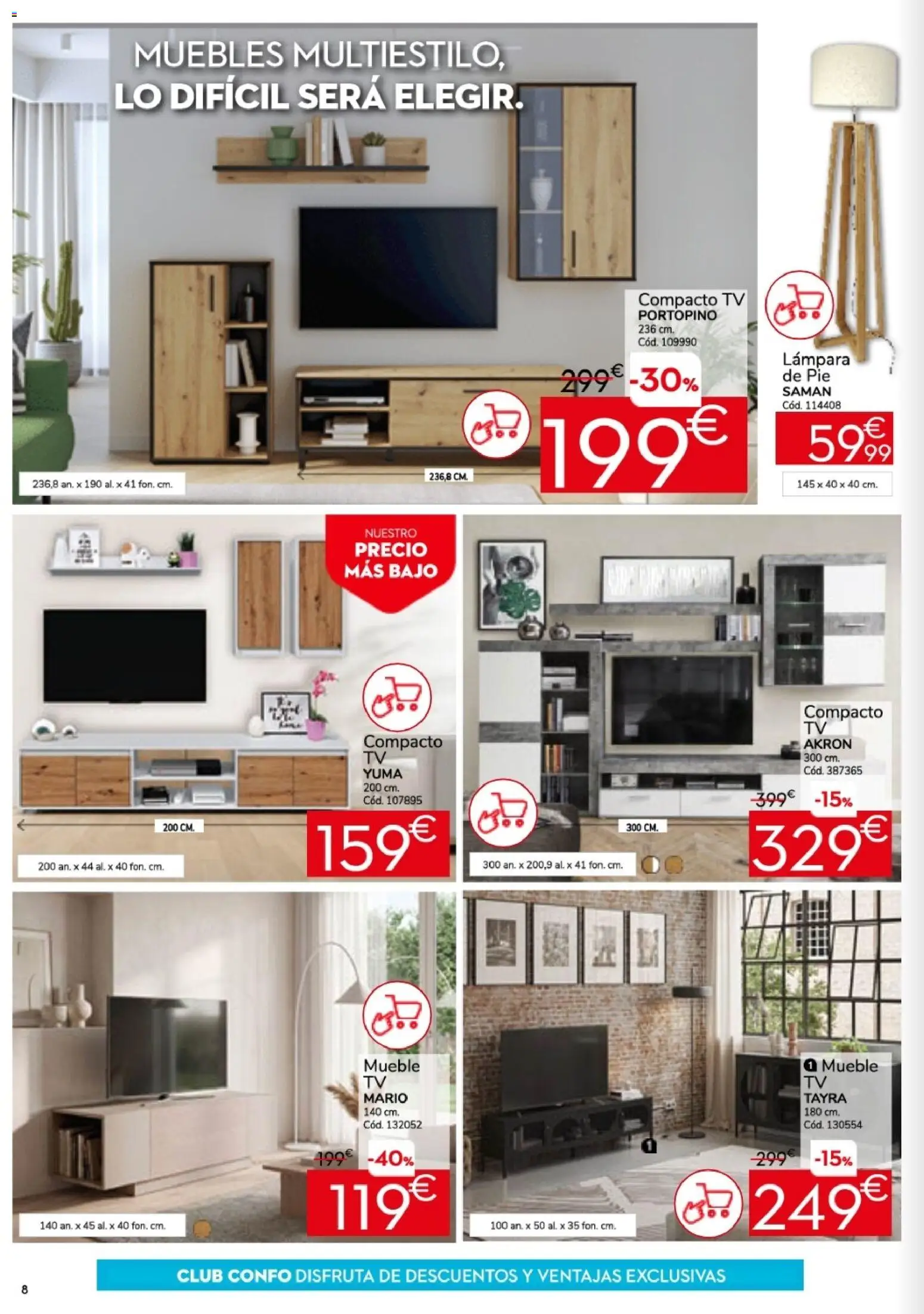 Conforama Practica Sofing │ válido desde el 26.05.2026 | Página: 8 | Productos: Muebles, Lámpara de pie, Lámpara