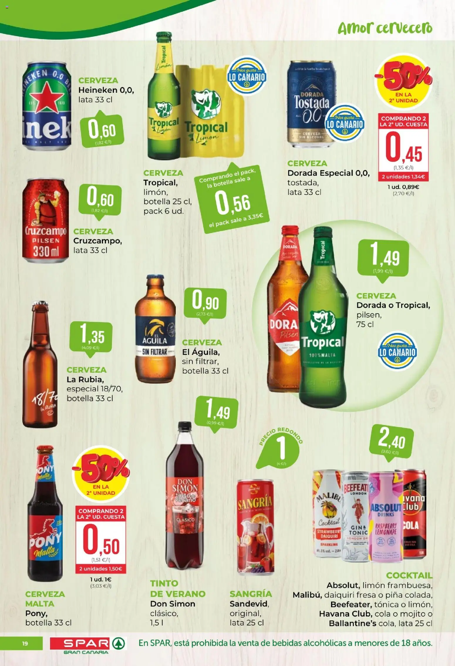 Spar - folleto │ válido desde el 29.05.2026 | Página: 19 | Productos: Cerveza, Piña, Σπανάκι