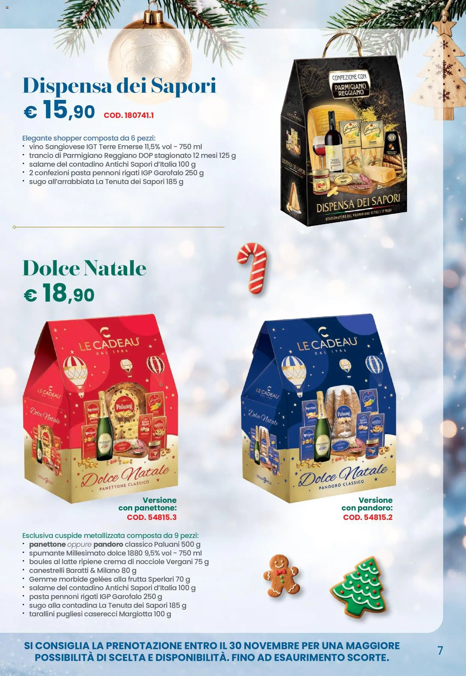 Volantino Conad del 26/10/2026 | Pagina: 7 | Prodotti: Pasta, Nocciole, Panettone, Spumante