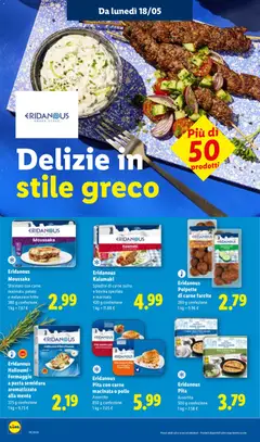 Anteprima del volantino Eridanous Pita con carne macinata o pollo, Assortito 850 g confezione valido a partire dal 14.05.2026 | Pagina: 42