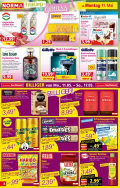 Norma Flugblatt ab 11.05.2026 gültig | Seite: 8 | Produkte: Ketchup, Schokolade, Rasierschaum, Salami