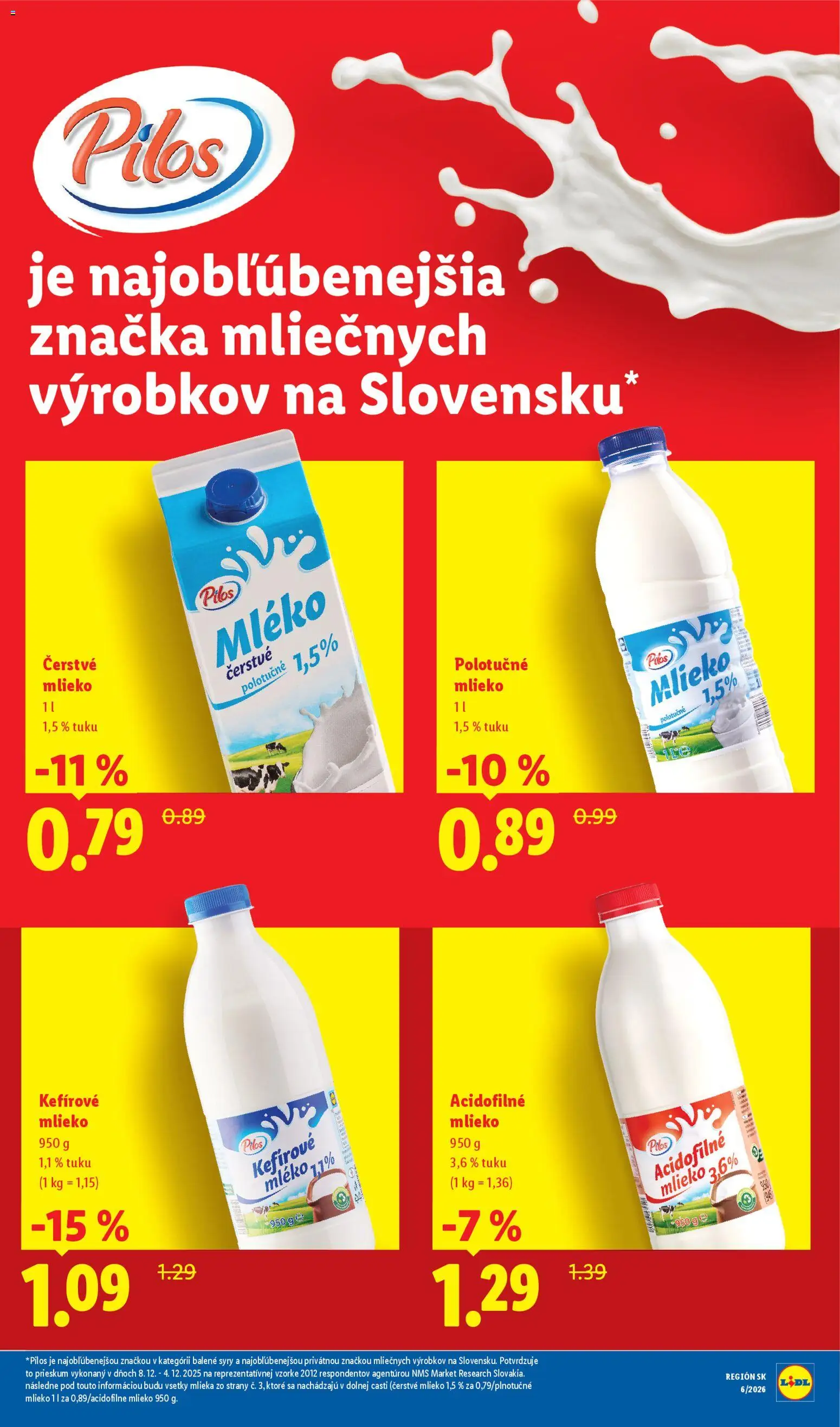 Nové Lidl akcie – leták je platný od 09.03.2026 | Strana: 6 | Produkty: Mlieko