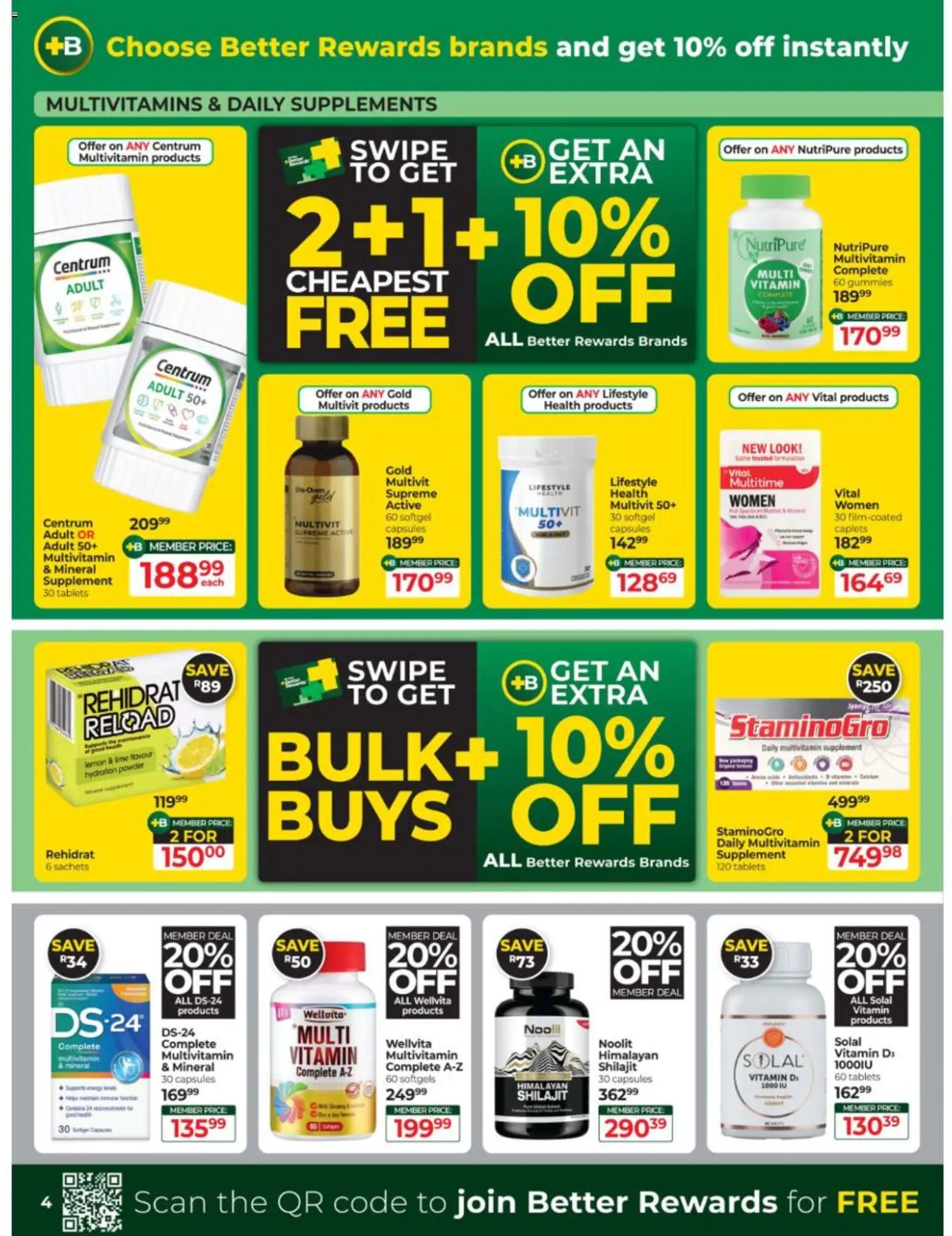 New Dis-Chem catalogue – valid from 15/09/2026 | Page: 4 | Products: Multivitamins, Powder, Lemon, Supplements